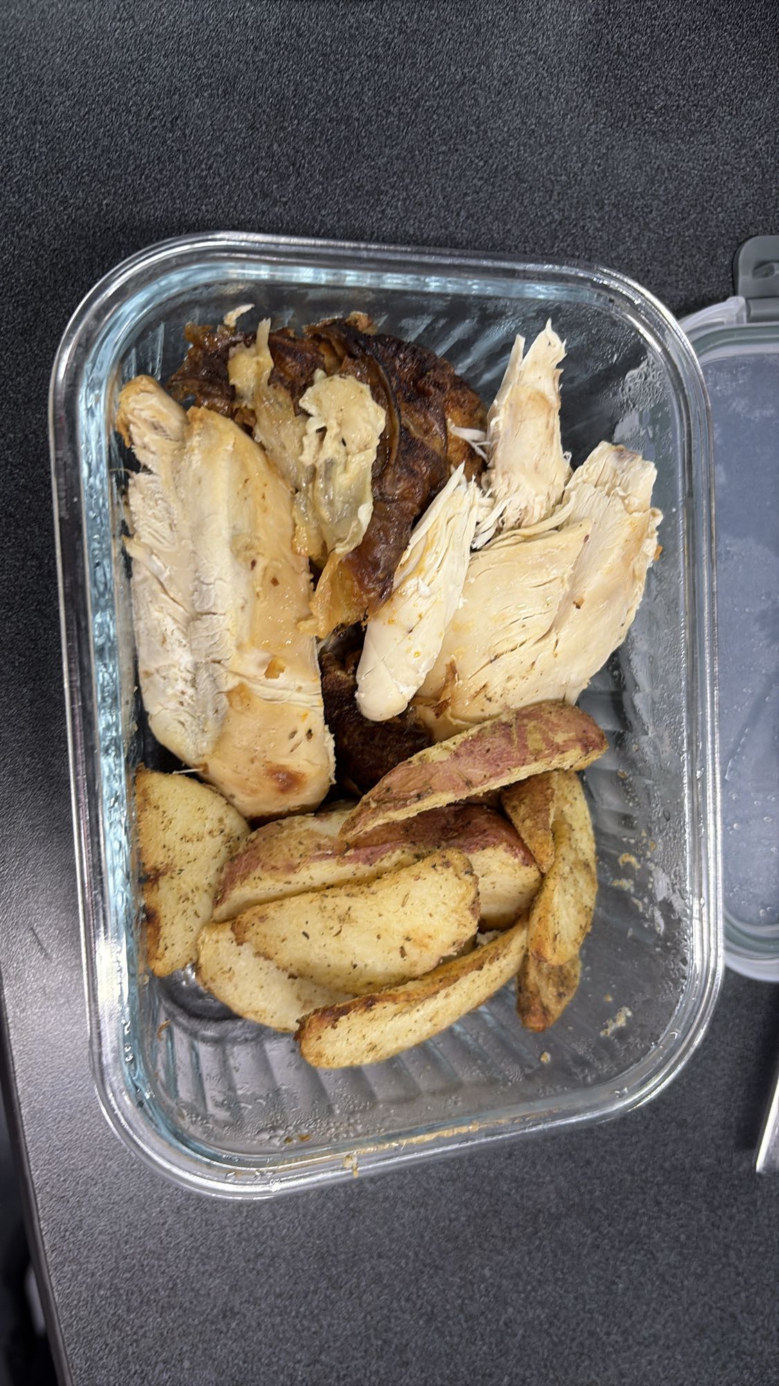 Chicken and potato wedges