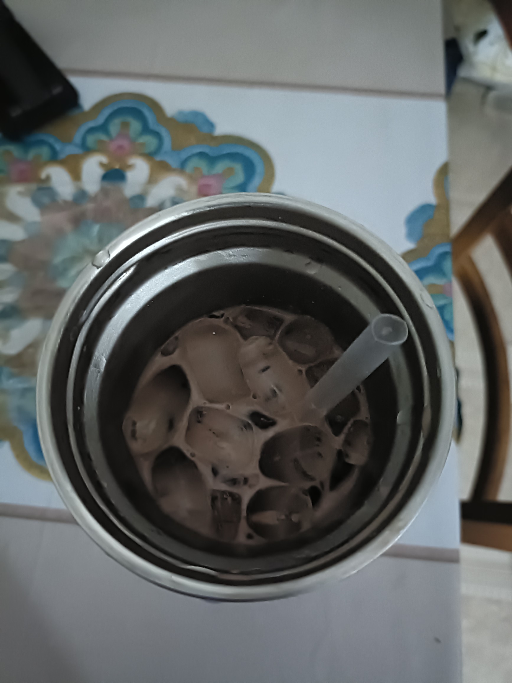 Iced chocolate drink