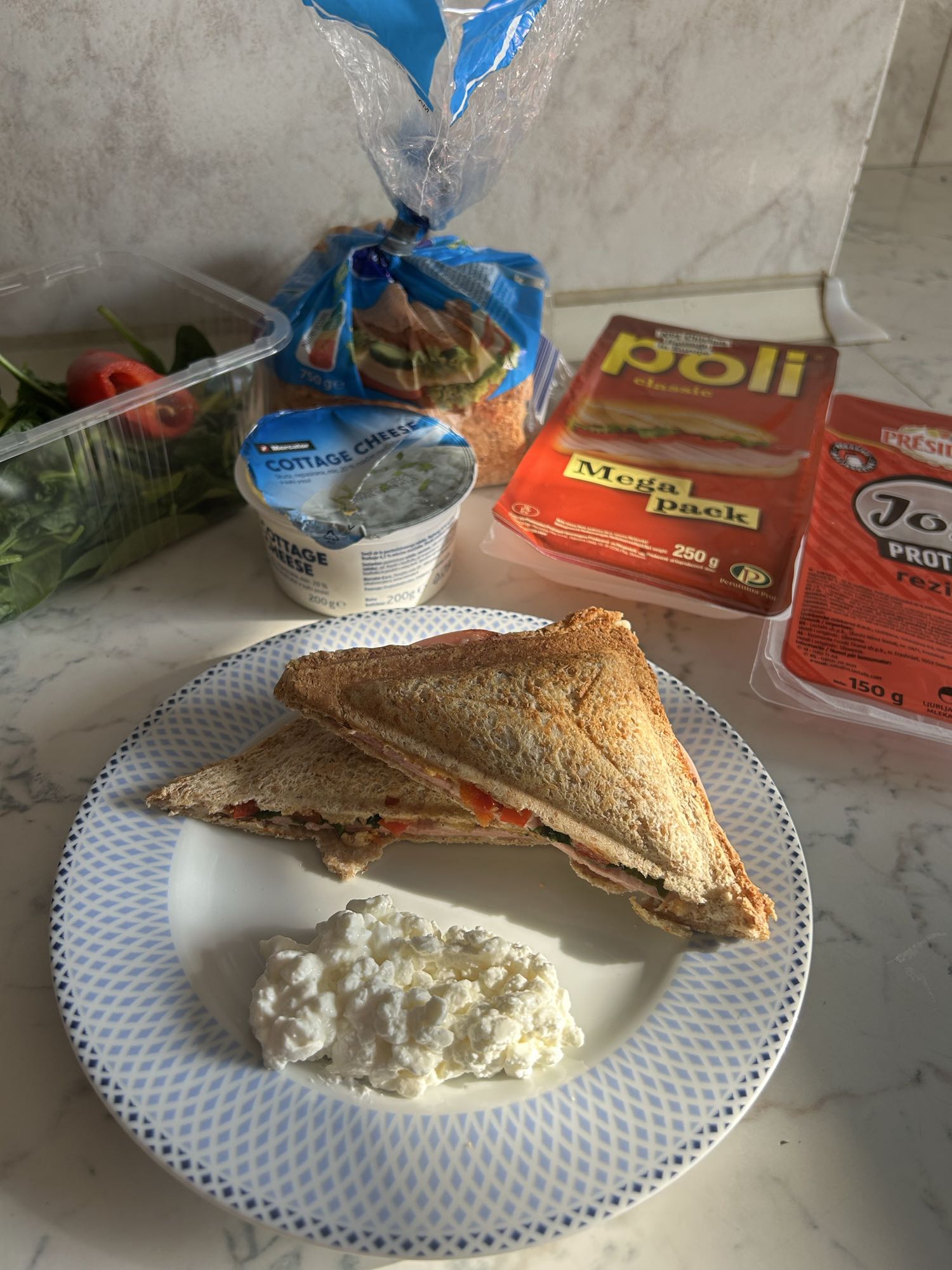 Ham Veggie Sandwich Plate