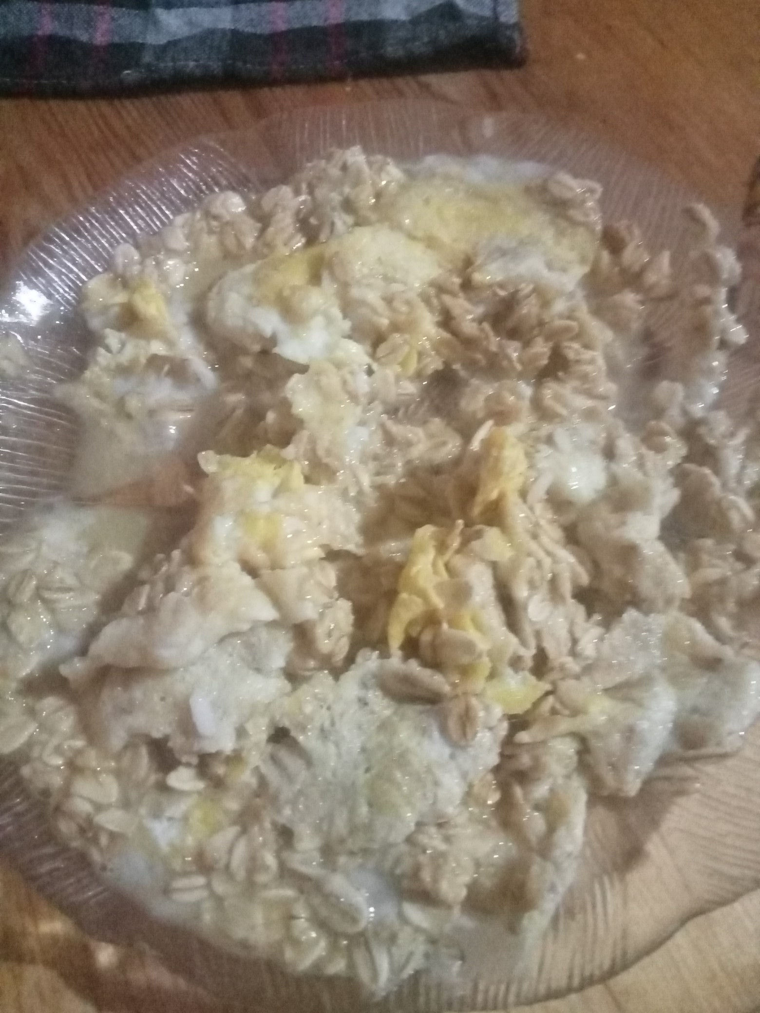 Oeufs et flocons d'avoine