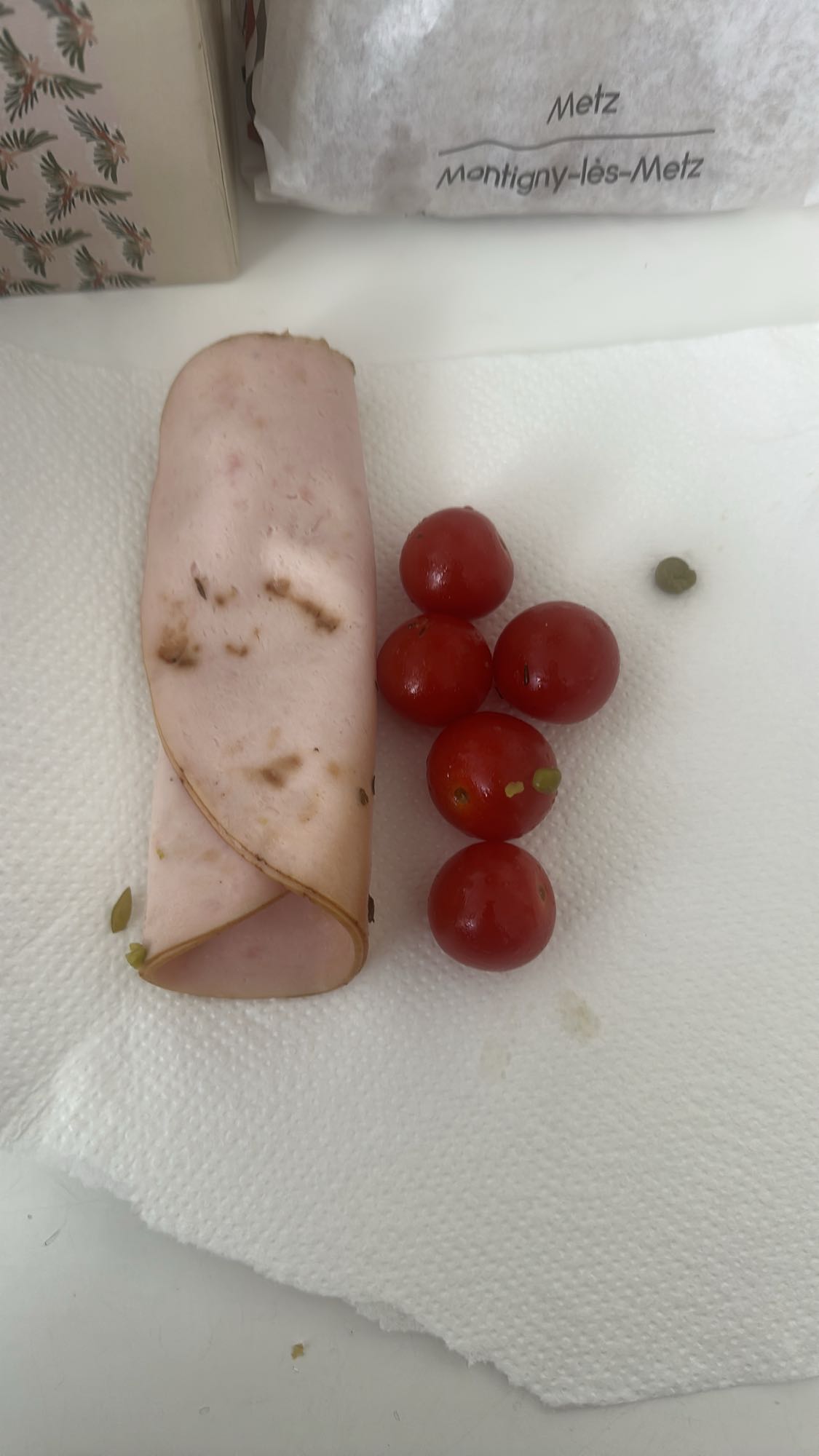 Roulé de dinde et tomates