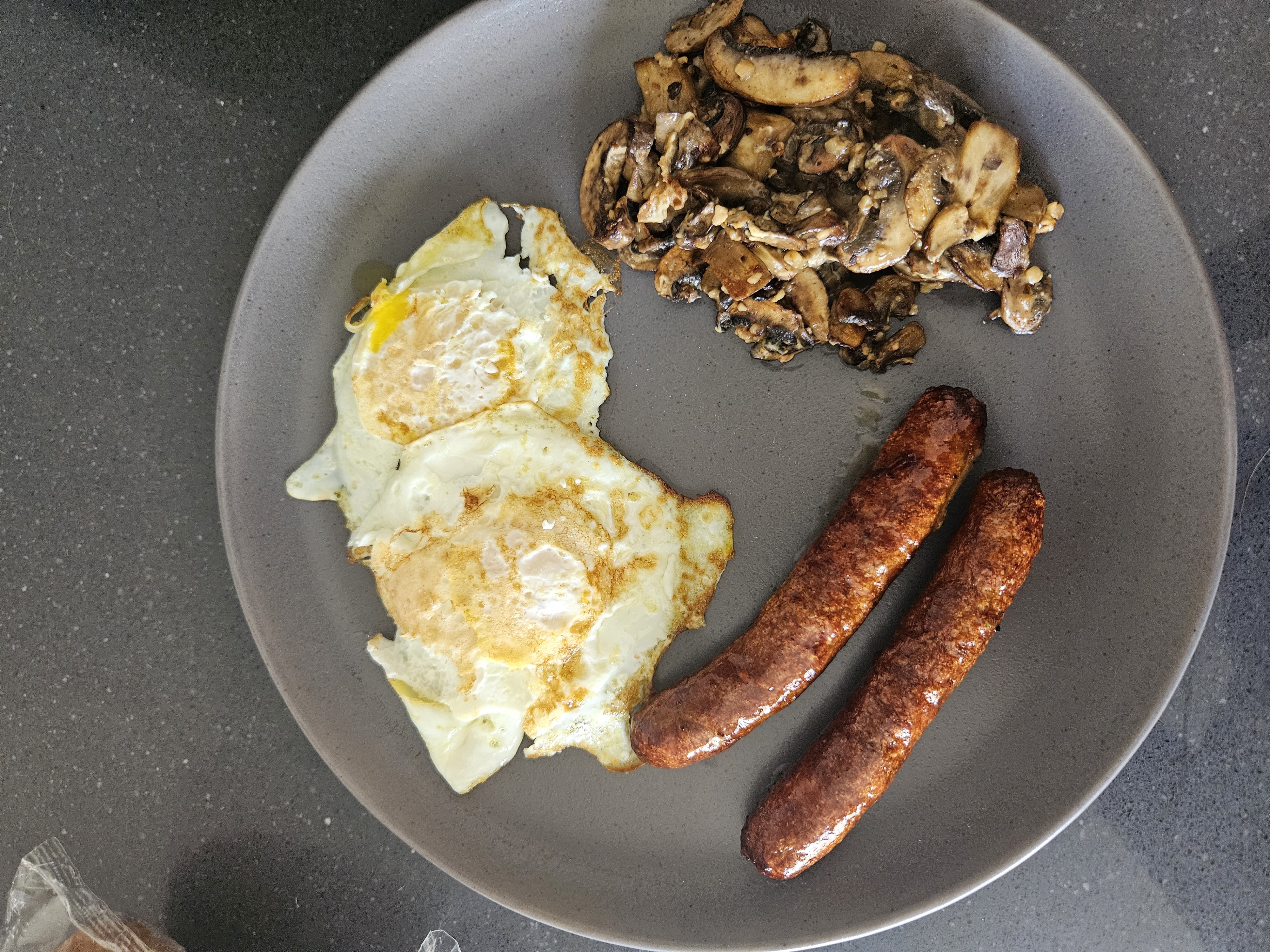 Eggs, Sausage & Mushrooms