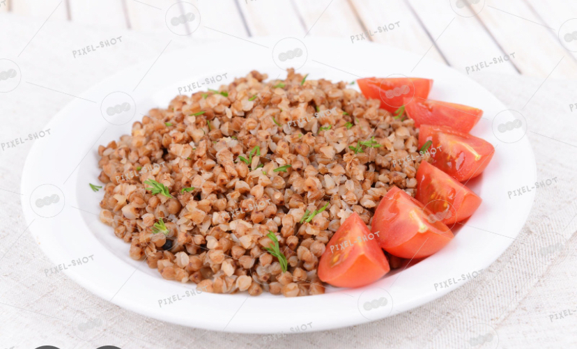 Гречка с помидорами