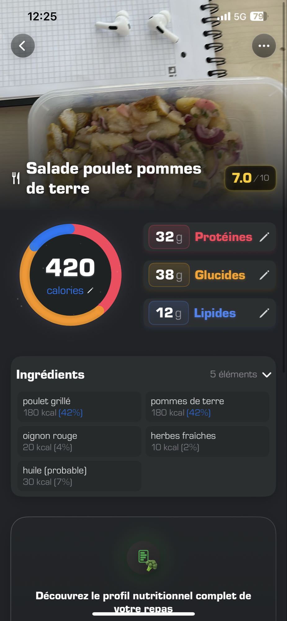 Salade poulet pommes de terre