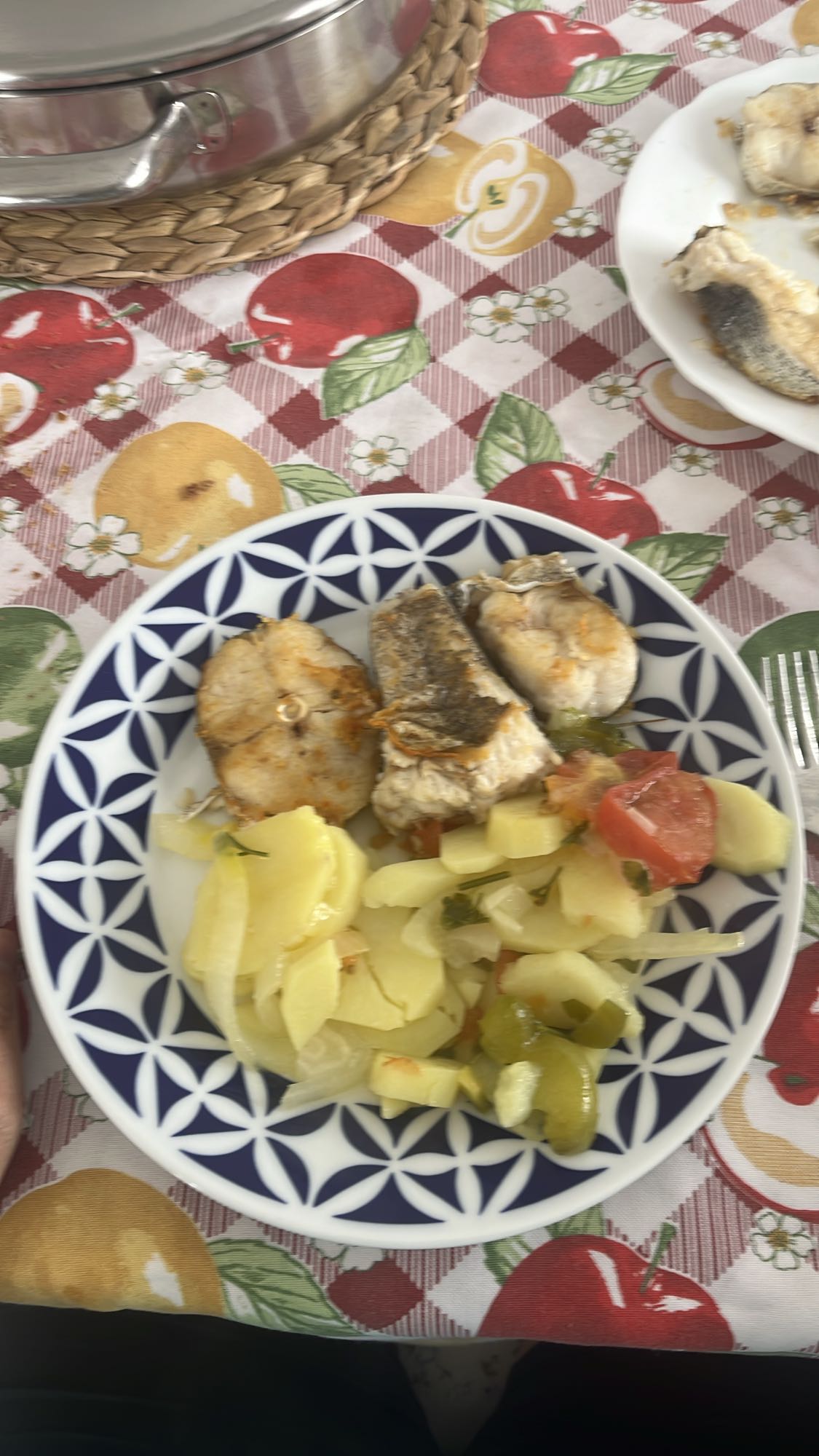 Pescado con verduras