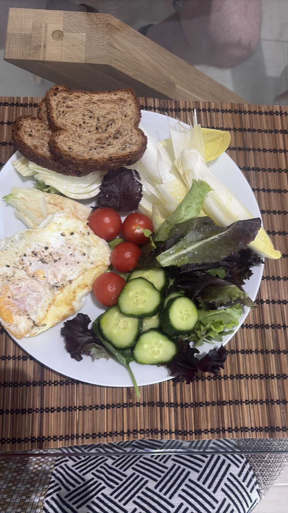 Egg Veggie Toast Plate