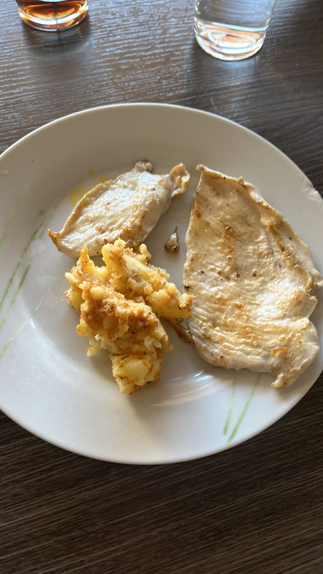 Pollo a la plancha y papas