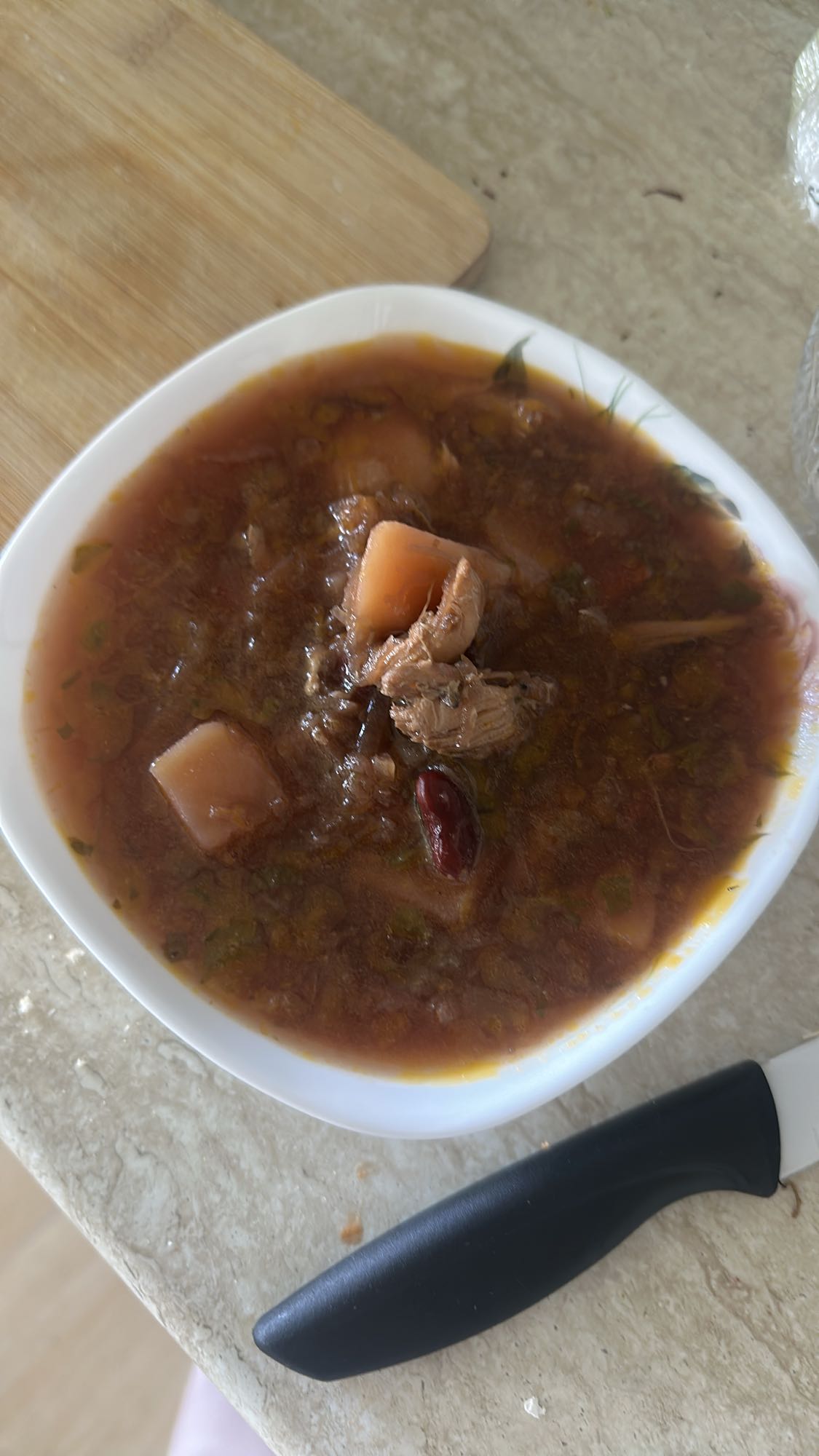 Овощной суп с мясом