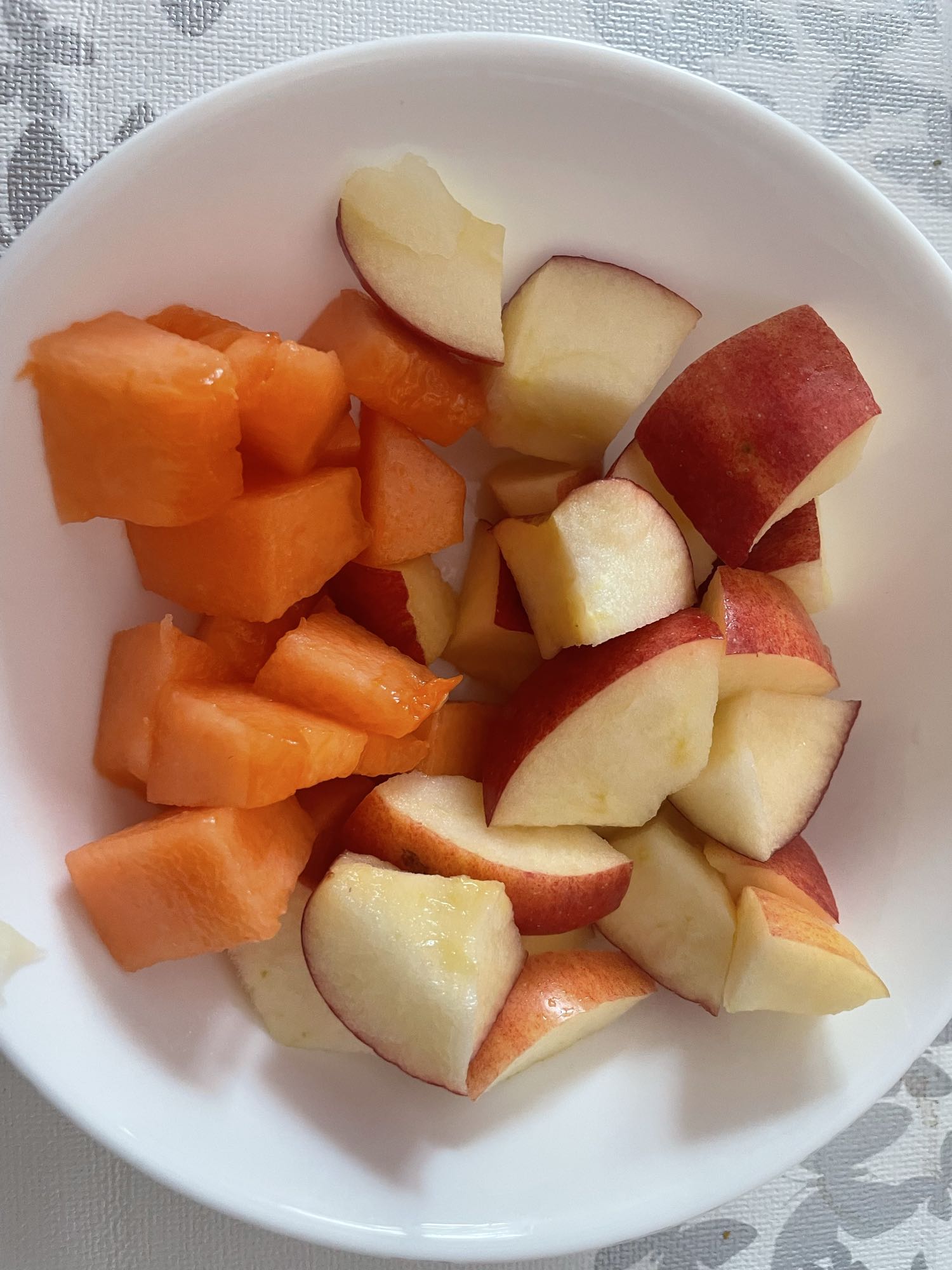 Fruchtsalat Apfel Melone