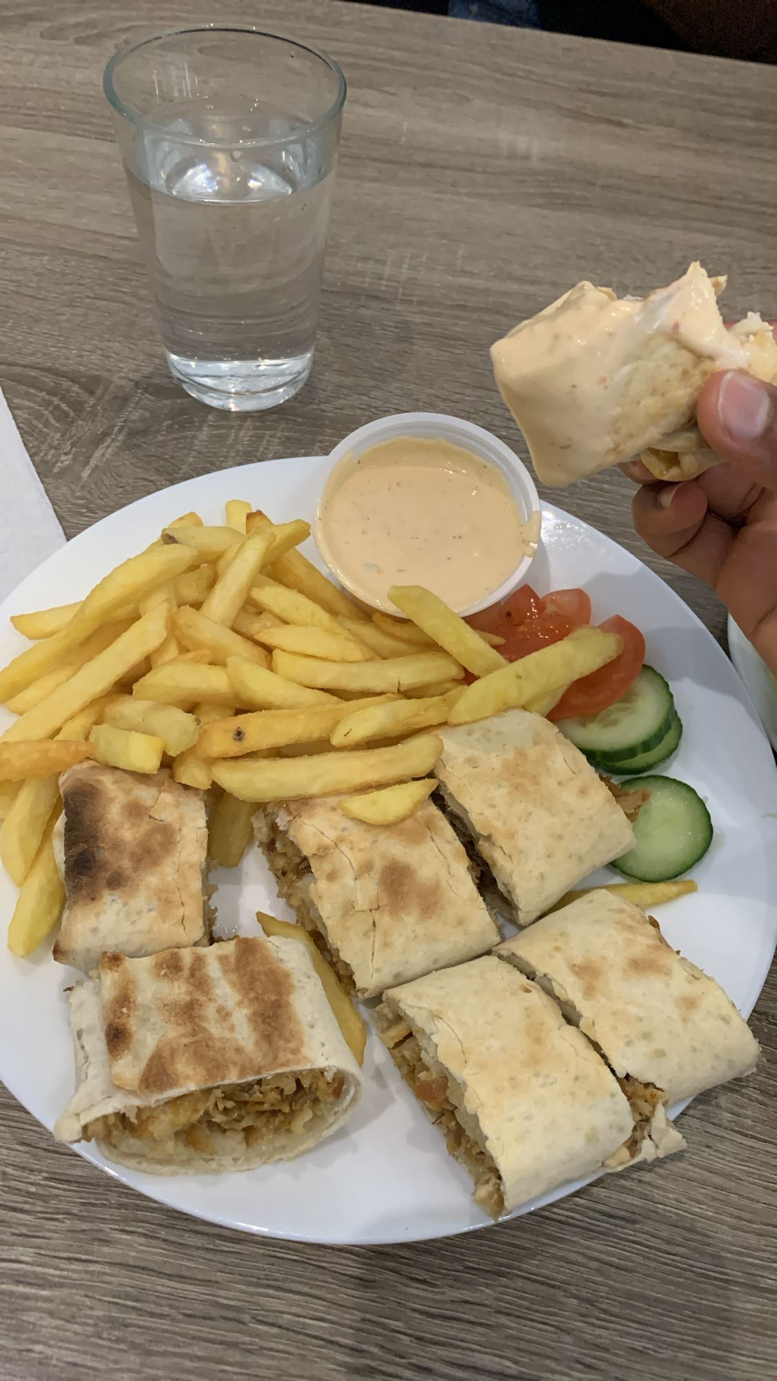 Kycklingrulle med pommes