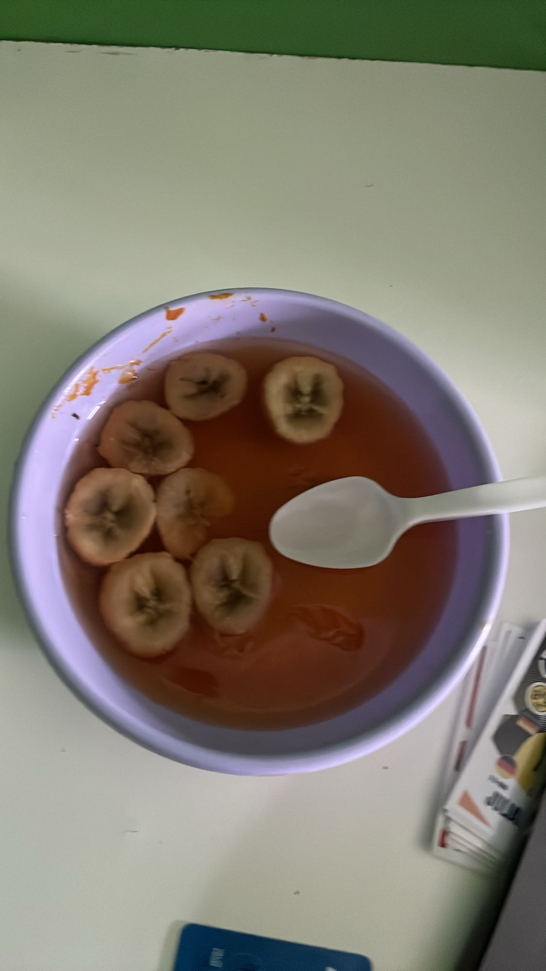 Gelatina con plátano