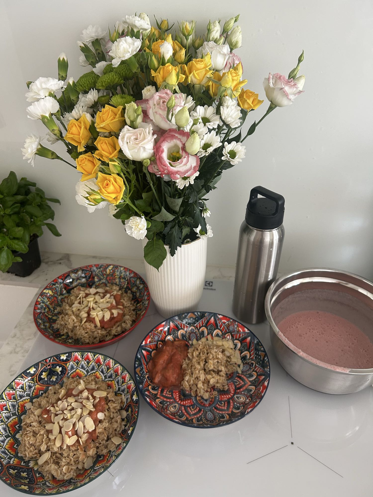 Owsianka z migdałami i musem