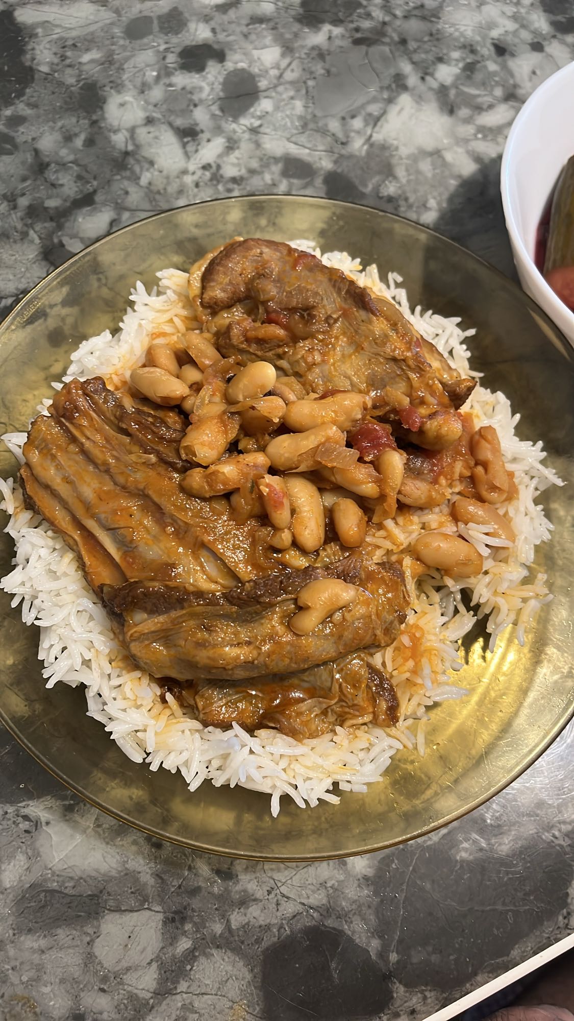 Ris med bönor och kött