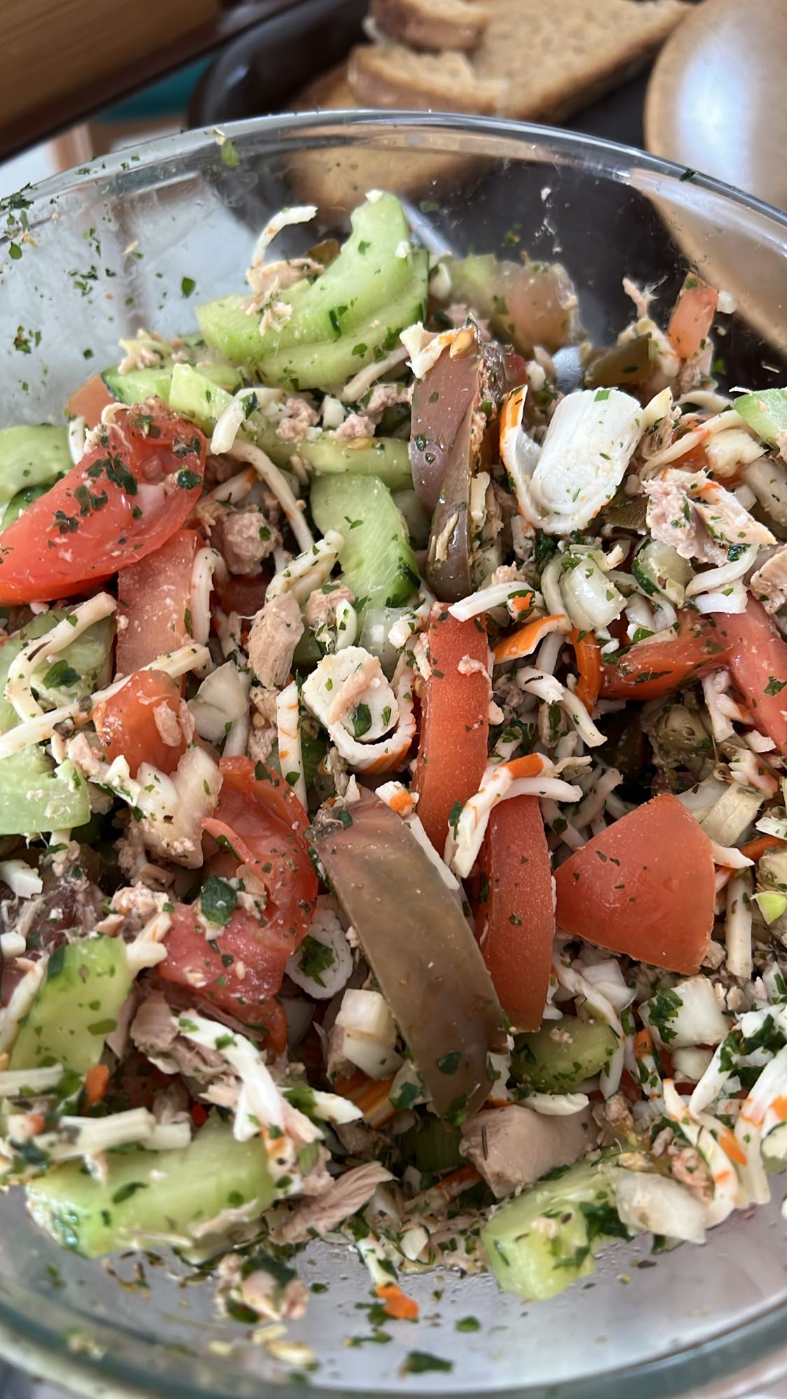 Salade de thon et crudités