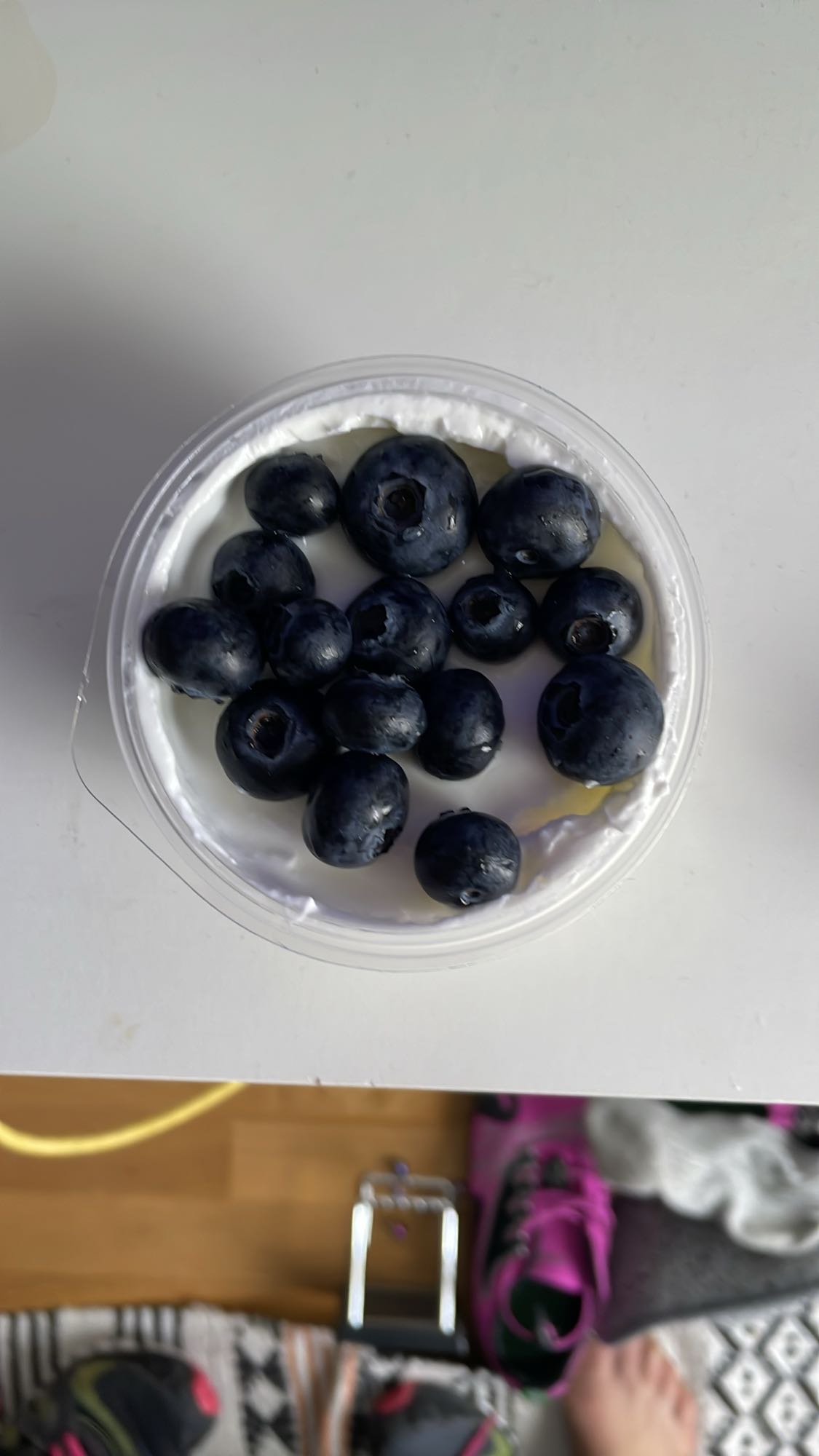 Iogurte com mirtilos