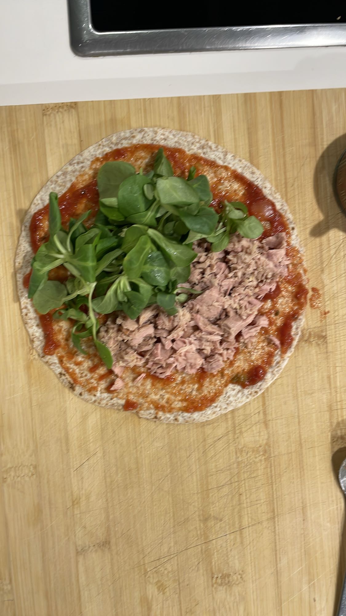 Wrap de atún y espinaca