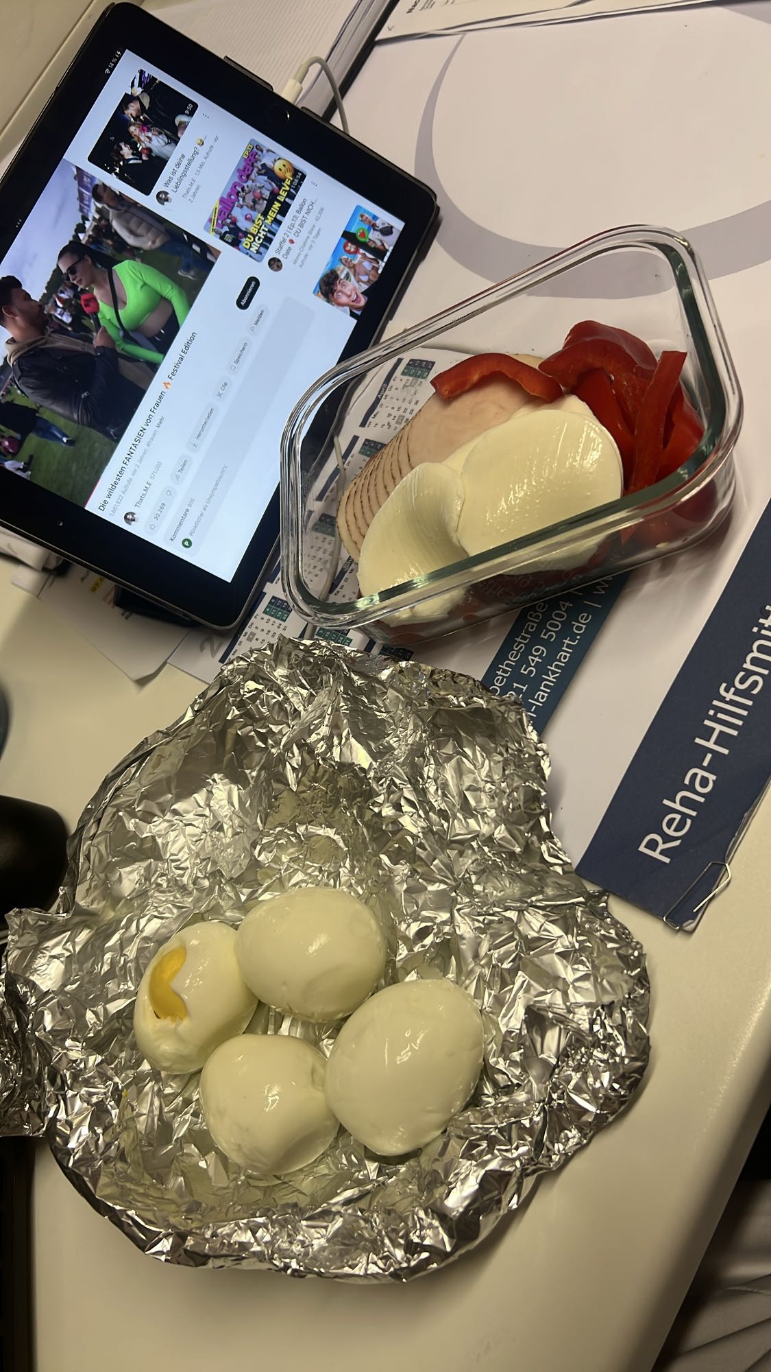 Eier mit Mozzarella Snack