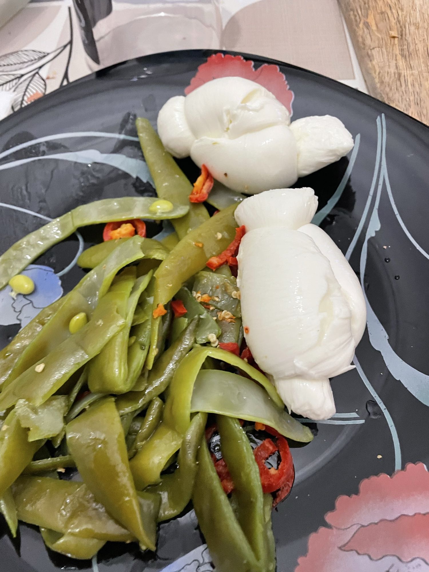 Mozzarella e fagiolini