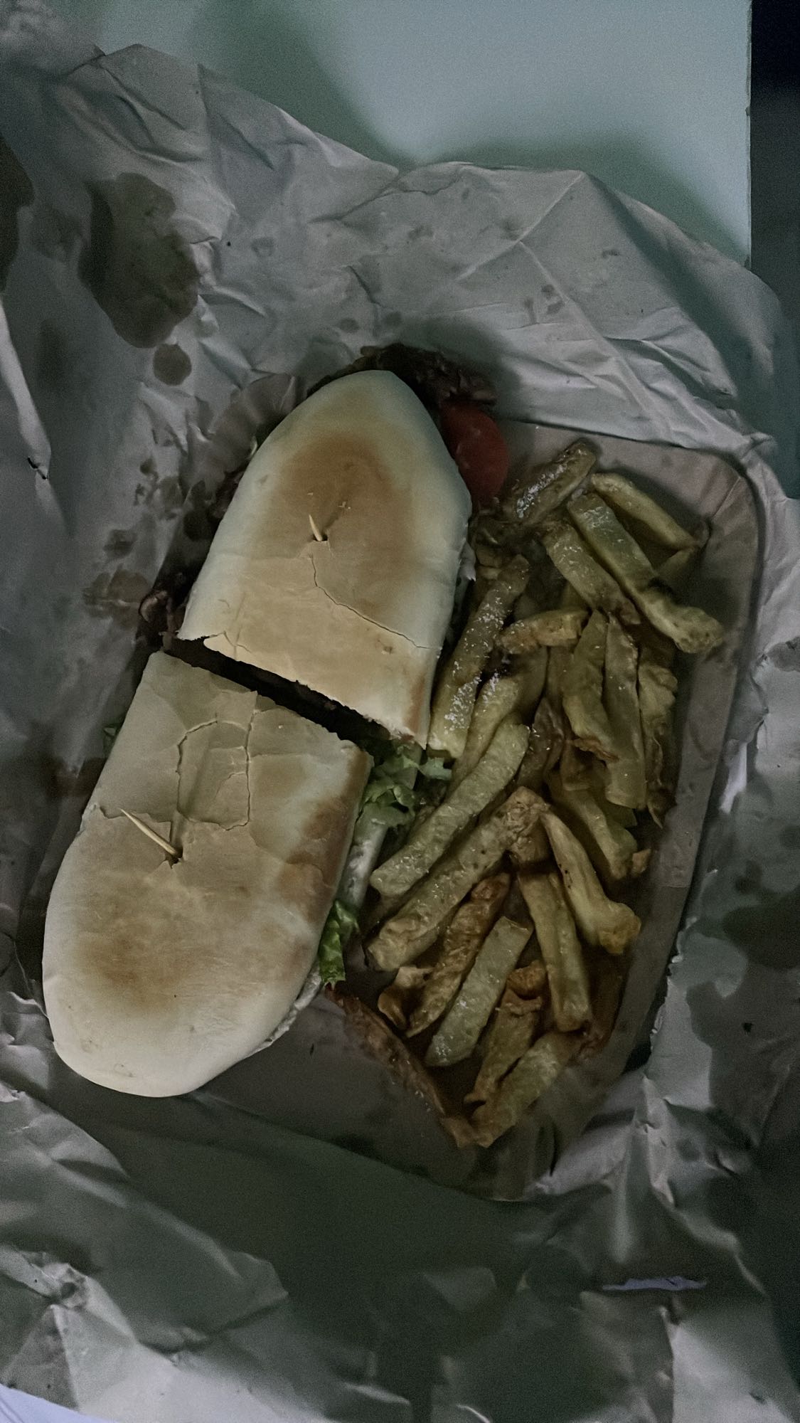 Torta con papas fritas