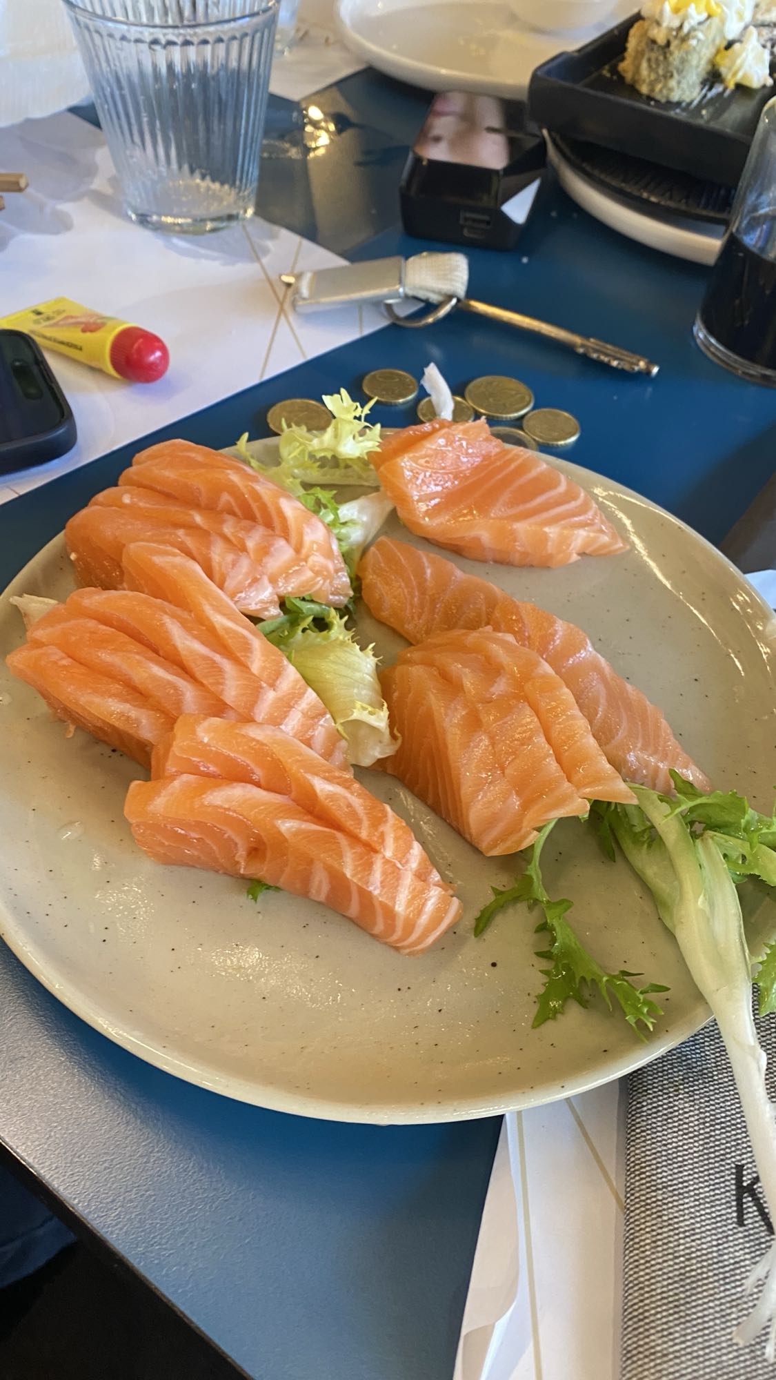 sake sashimi plate