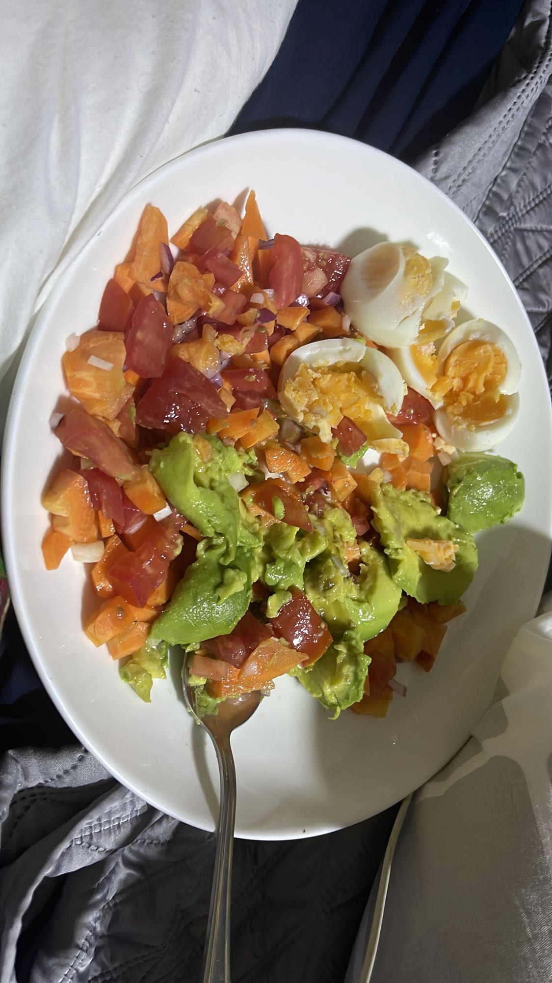 Egg Avocado Veggie Salad