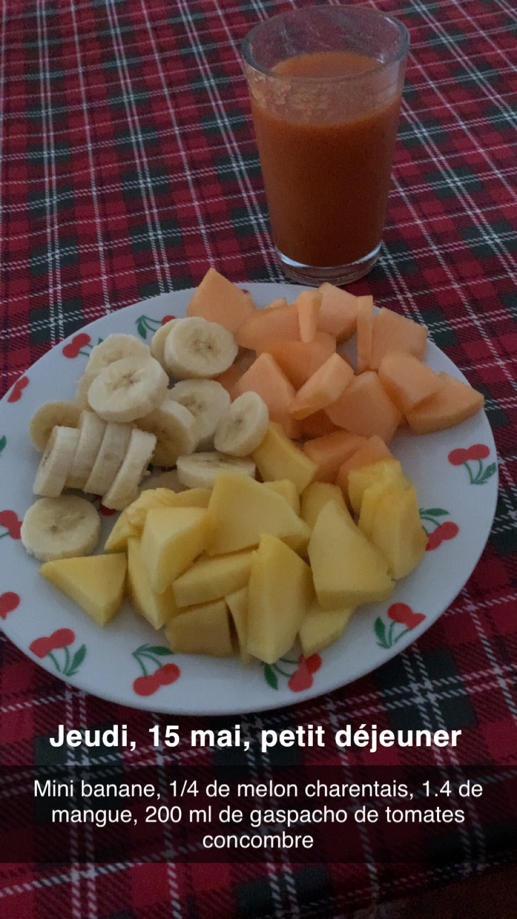 Petit déjeuner fruité