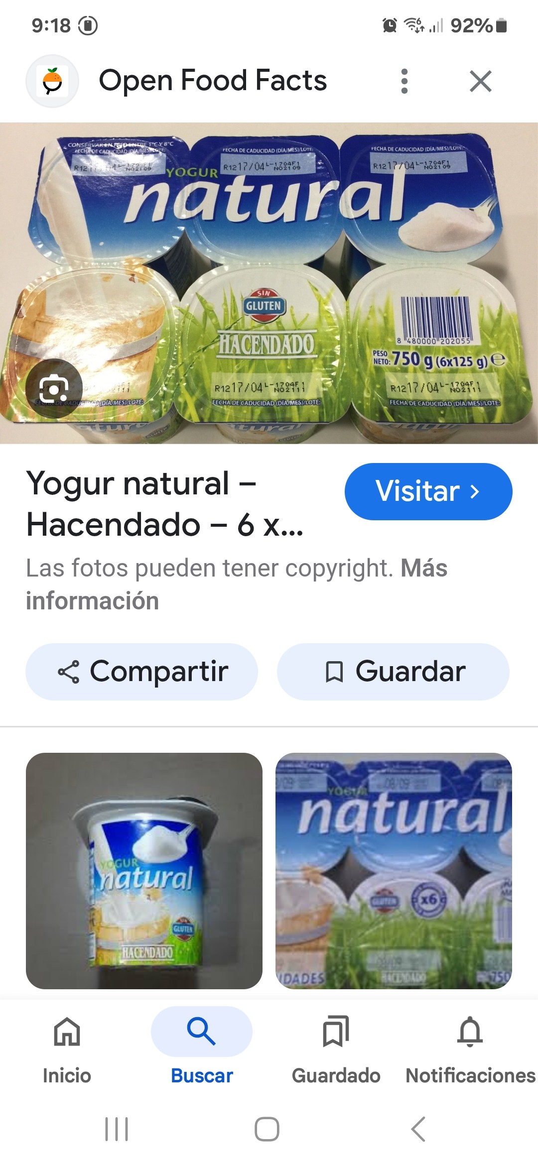 Yogur natural Hacendado