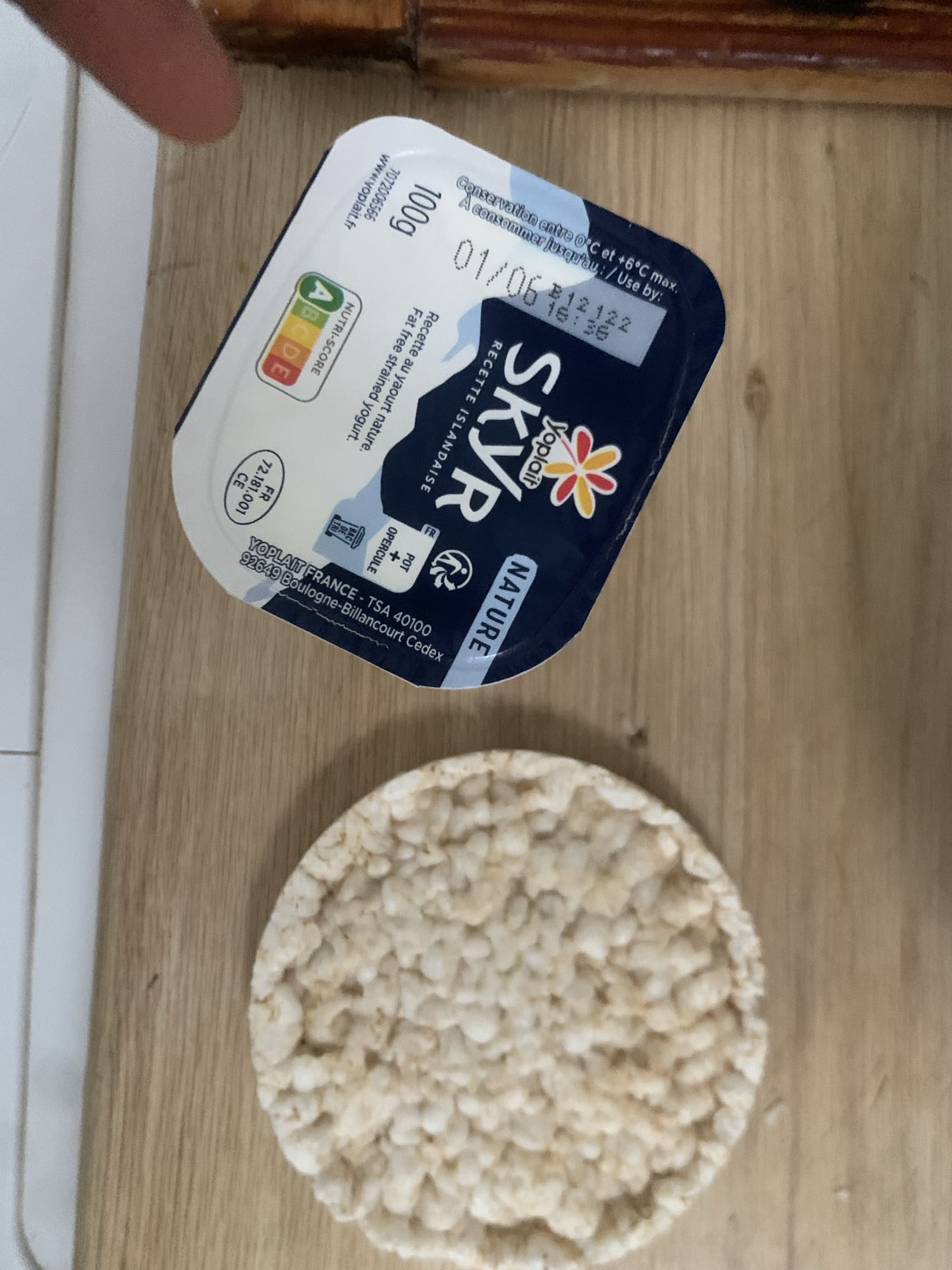 Skyr et galette riz