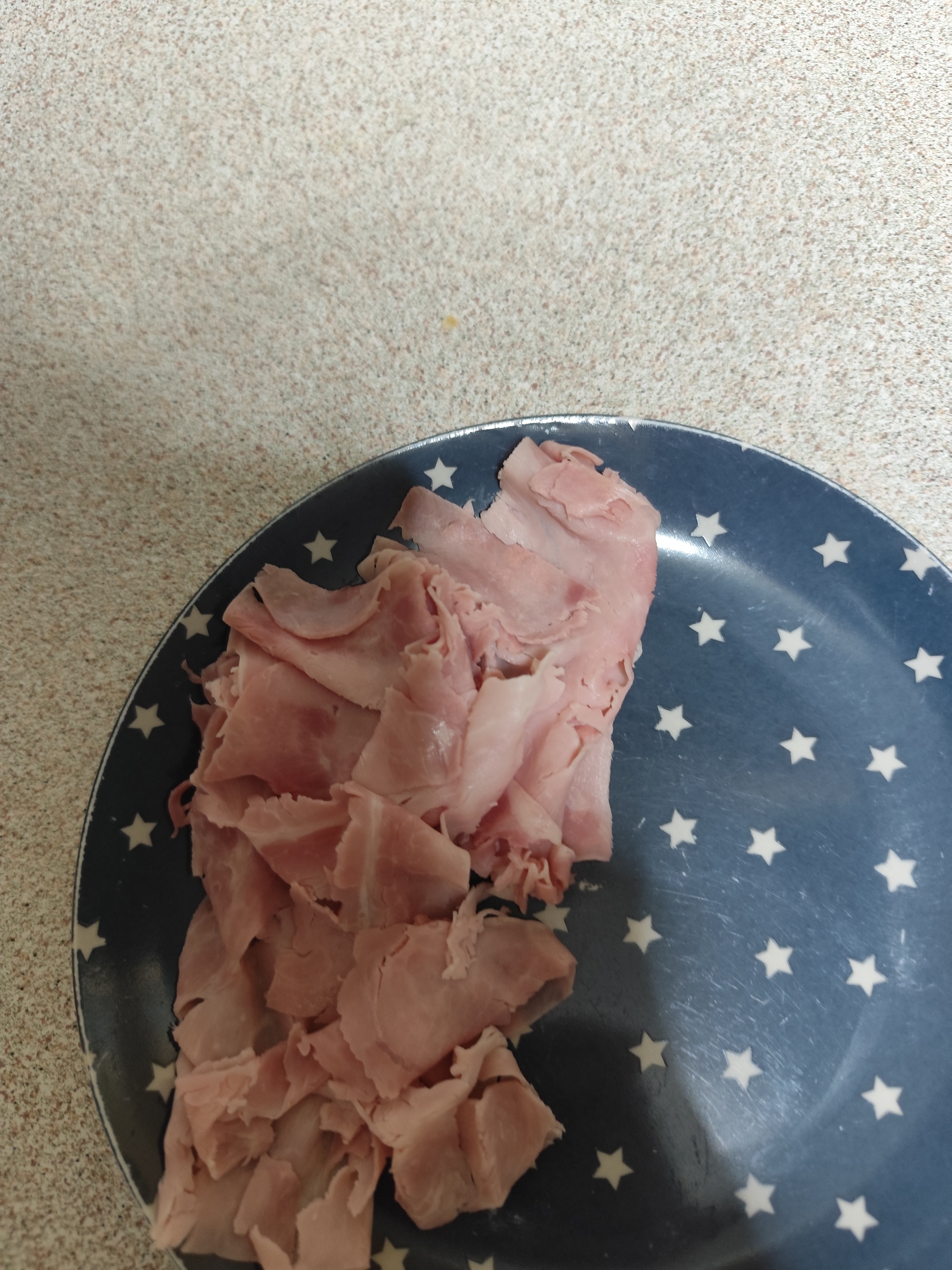 Jamón cocido en plato