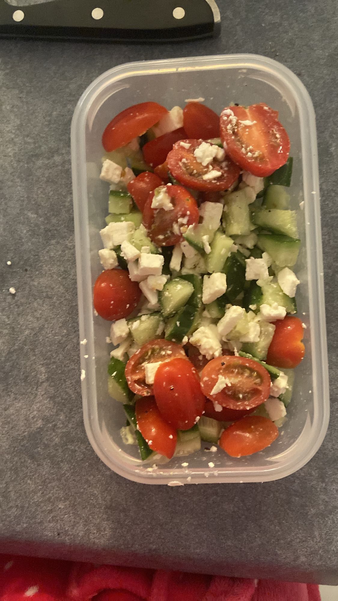 Salade tomate concombre feta