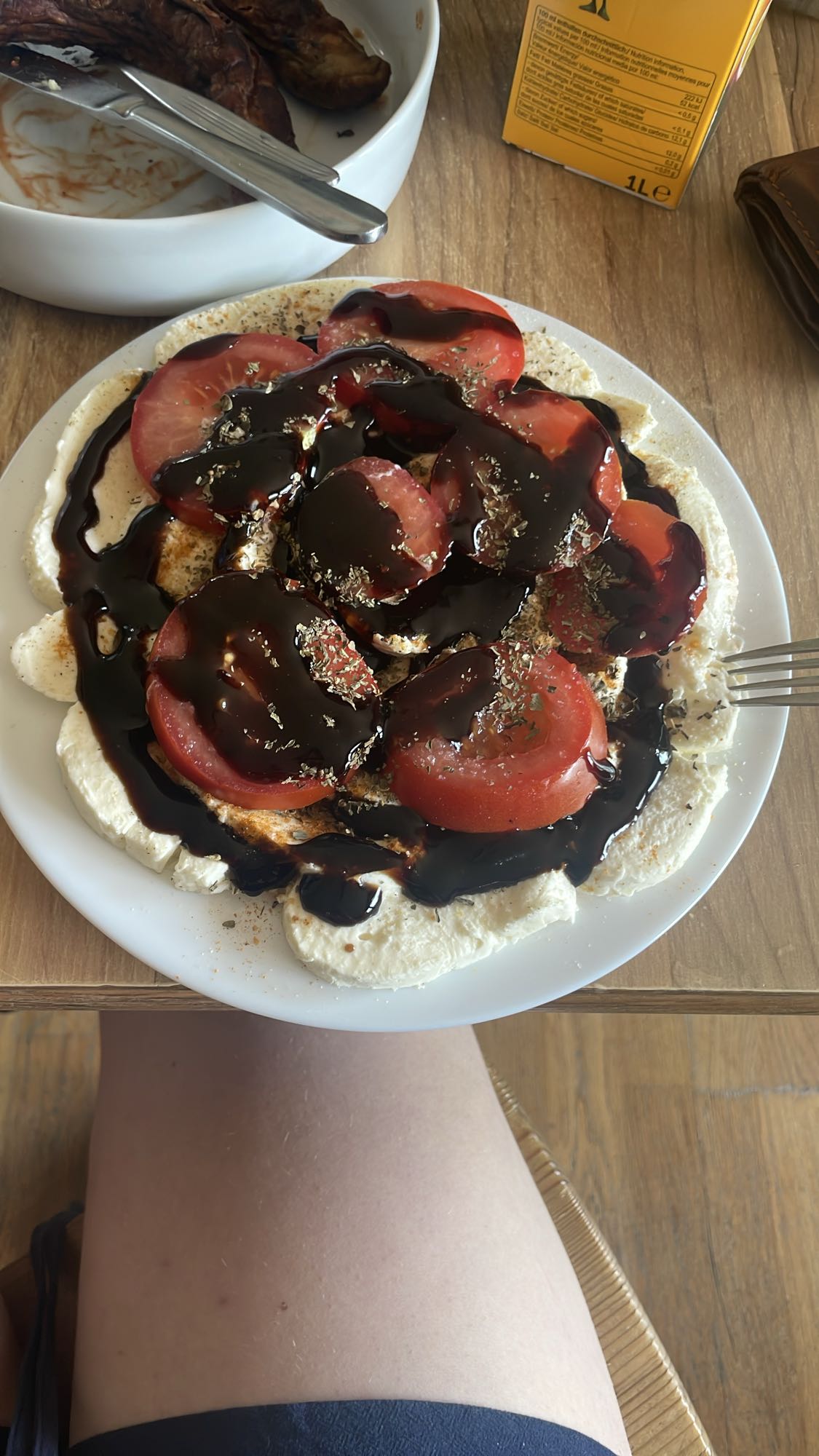 Tomate y queso con balsámico