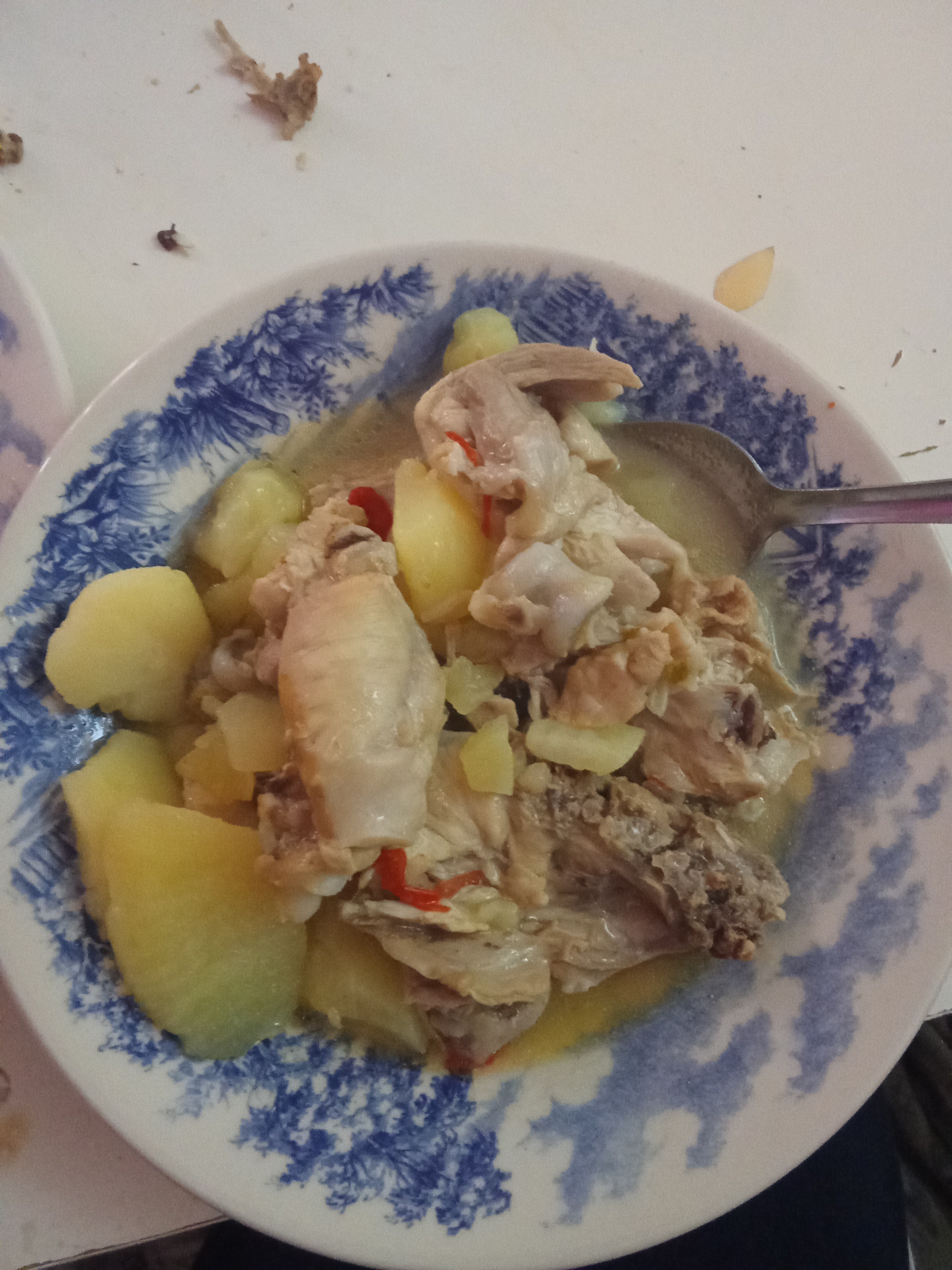 Pollo guisado con papas