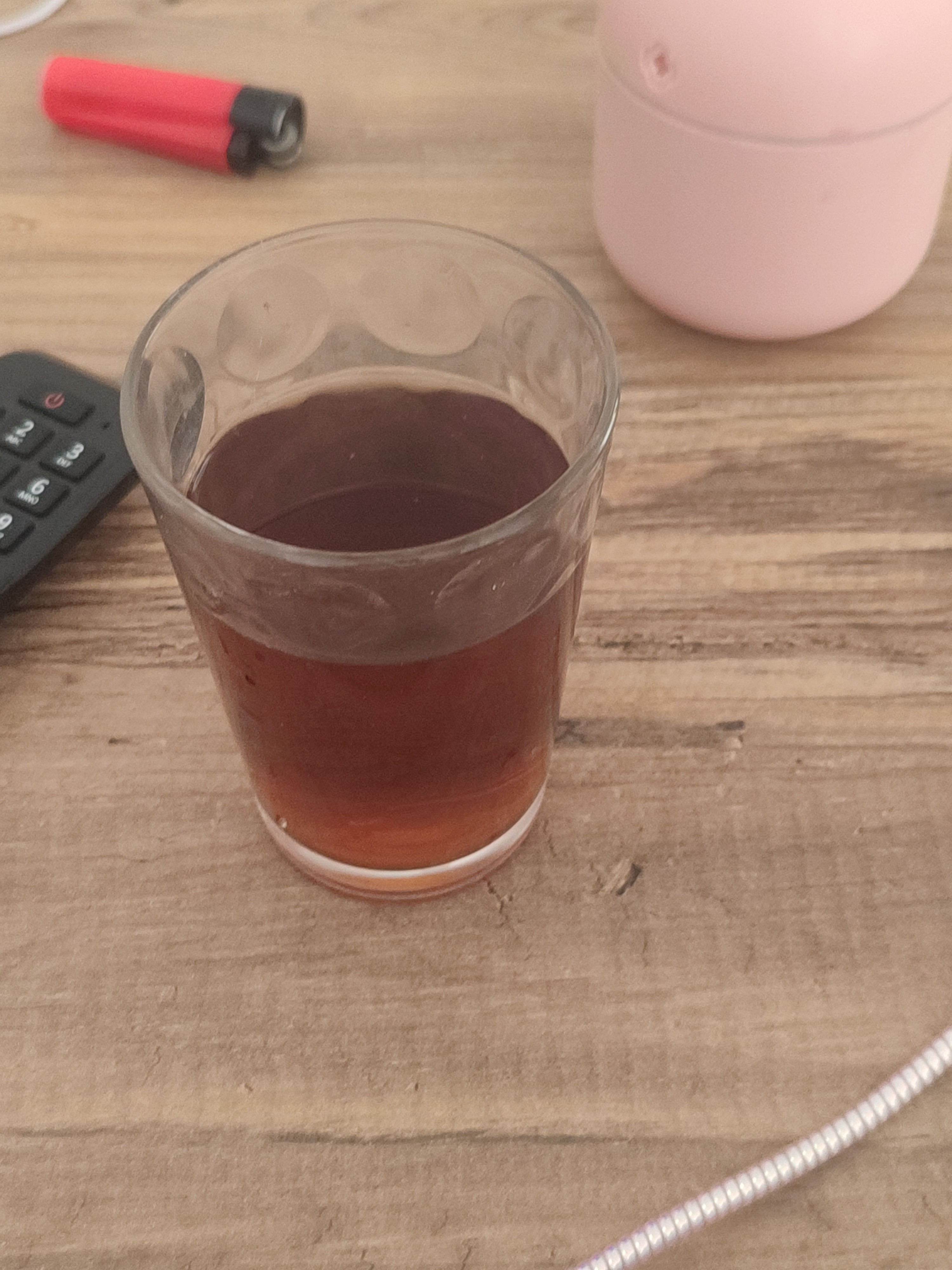 Glass of black tea