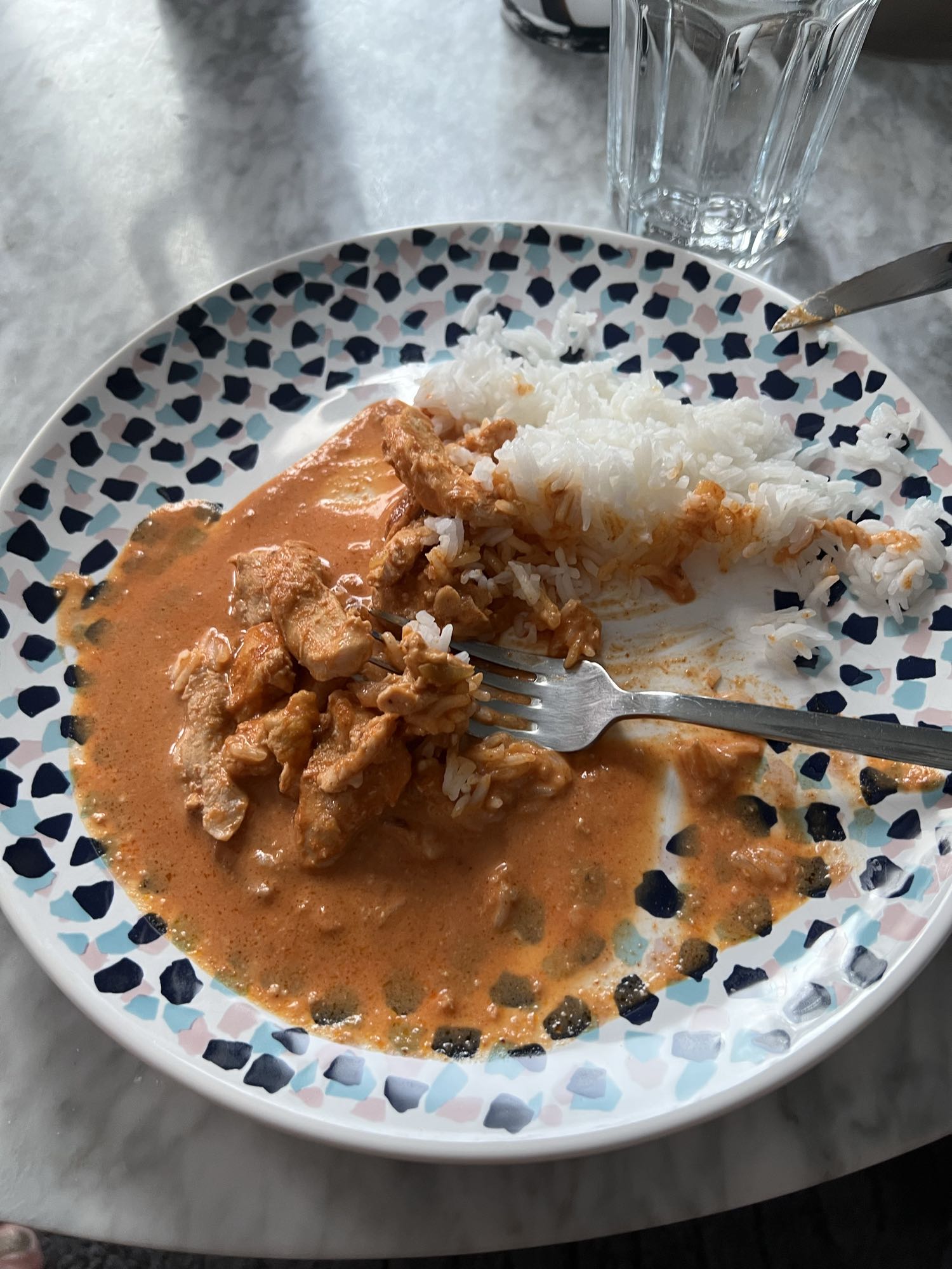 Kyckling med ris och sås