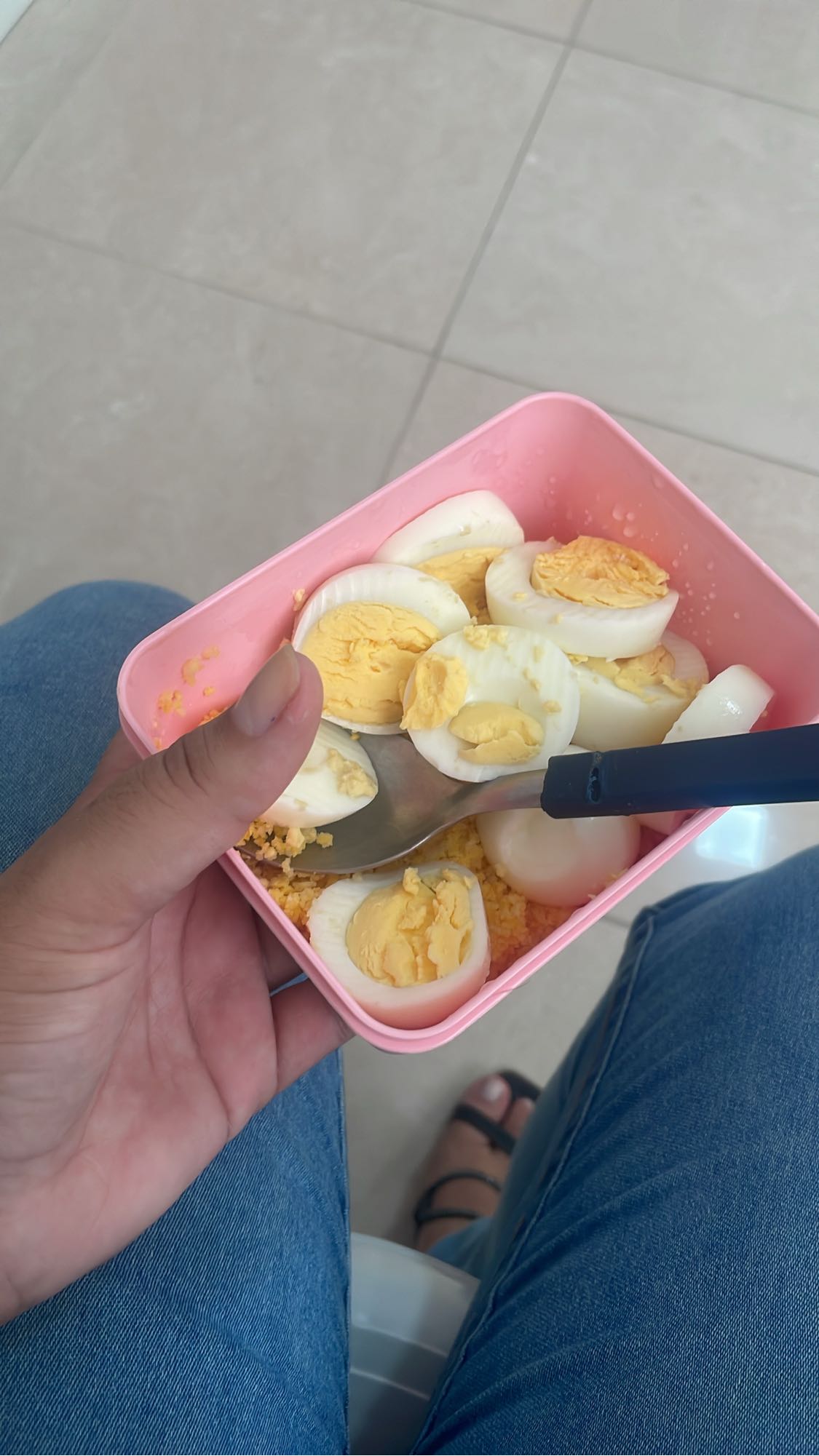 Ovos cozidos picados