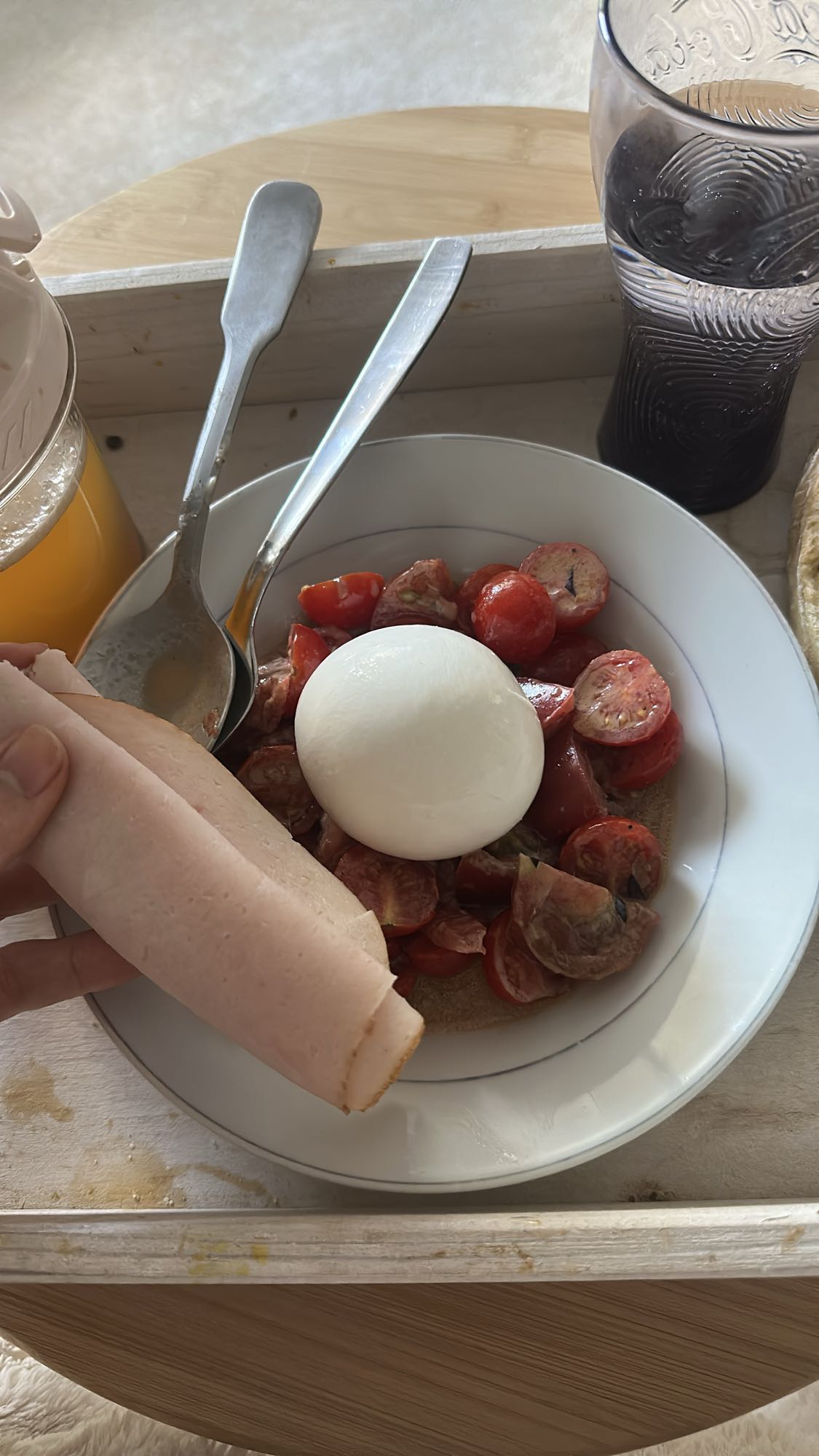 Salade tomate mozzarella dinde