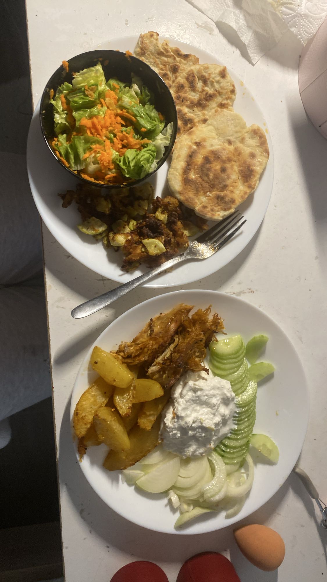 Assiette poulet et salade