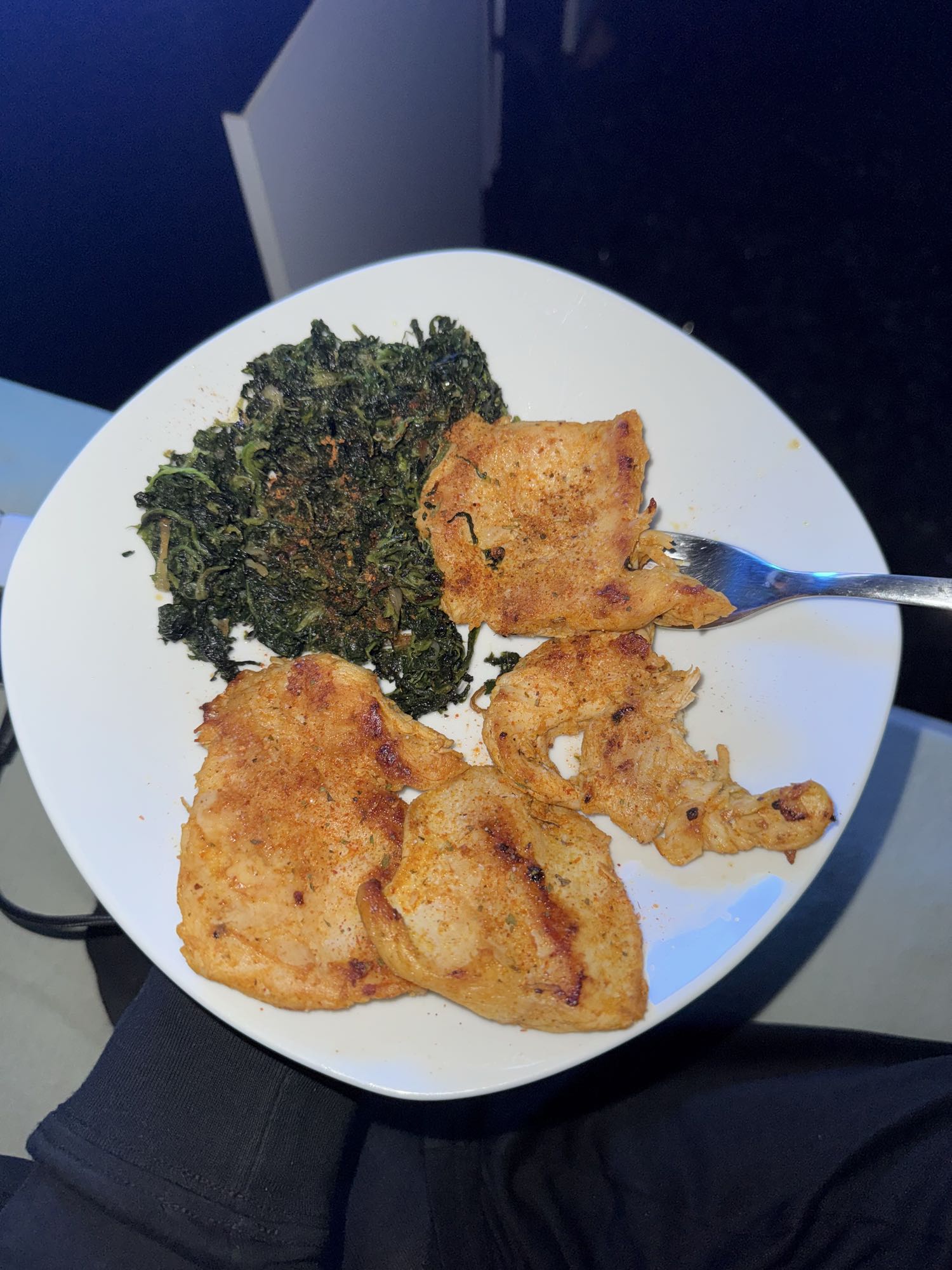 Hähnchenbrust mit Spinat