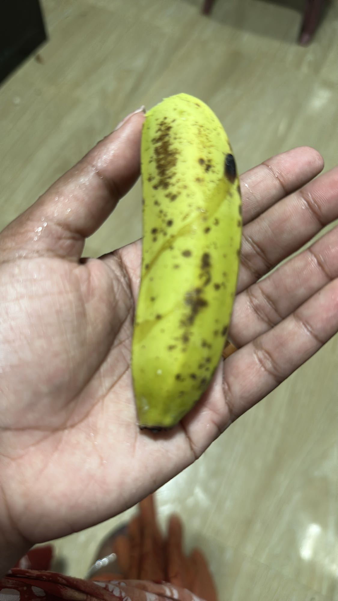 Small ripe banana