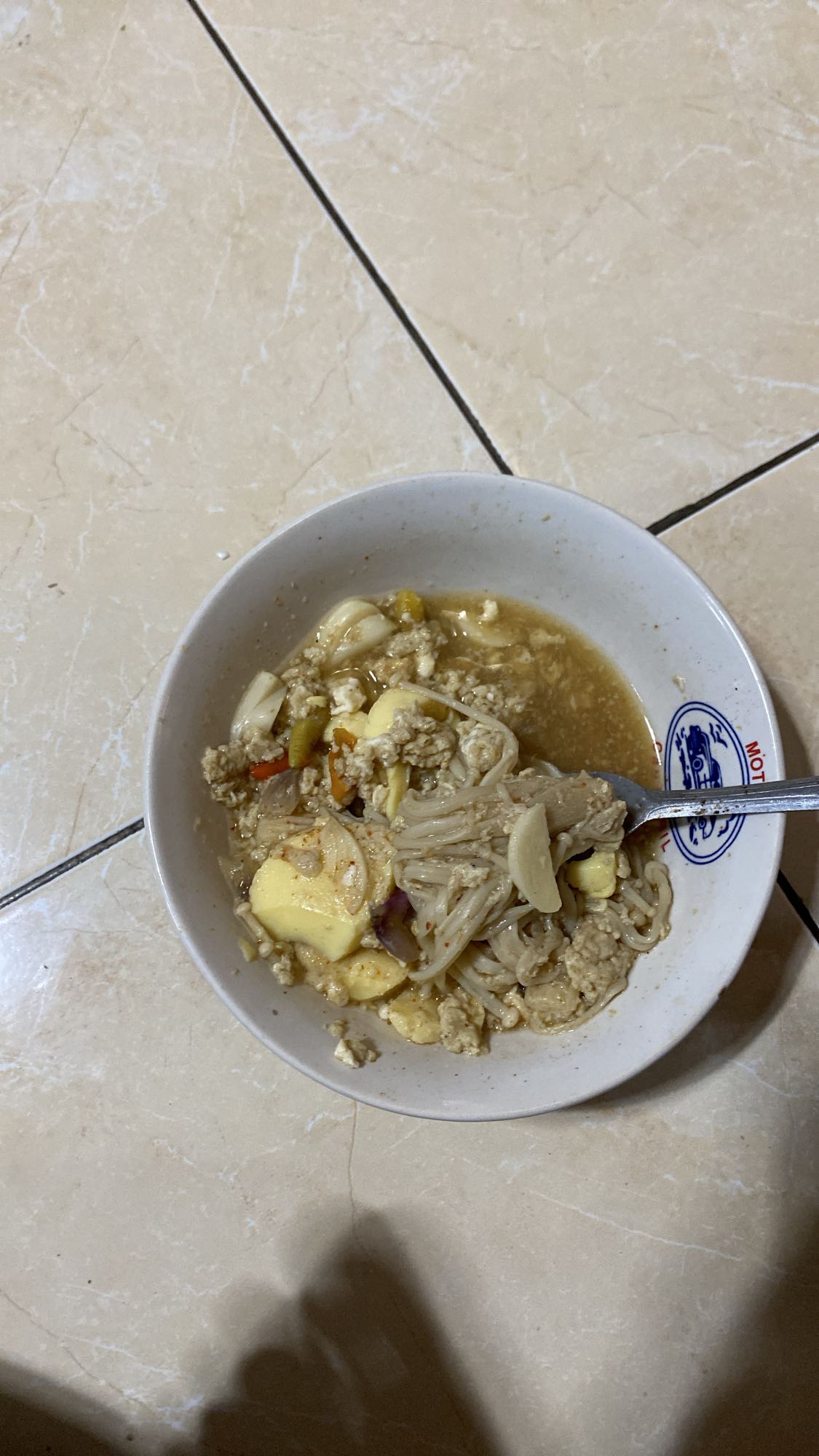 Sup tahu jamur daging