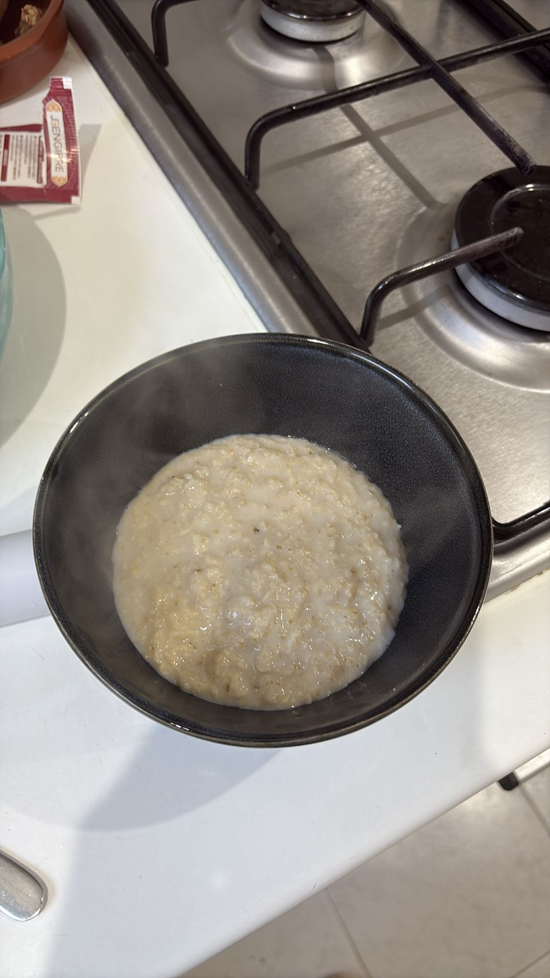 Plain oatmeal bowl