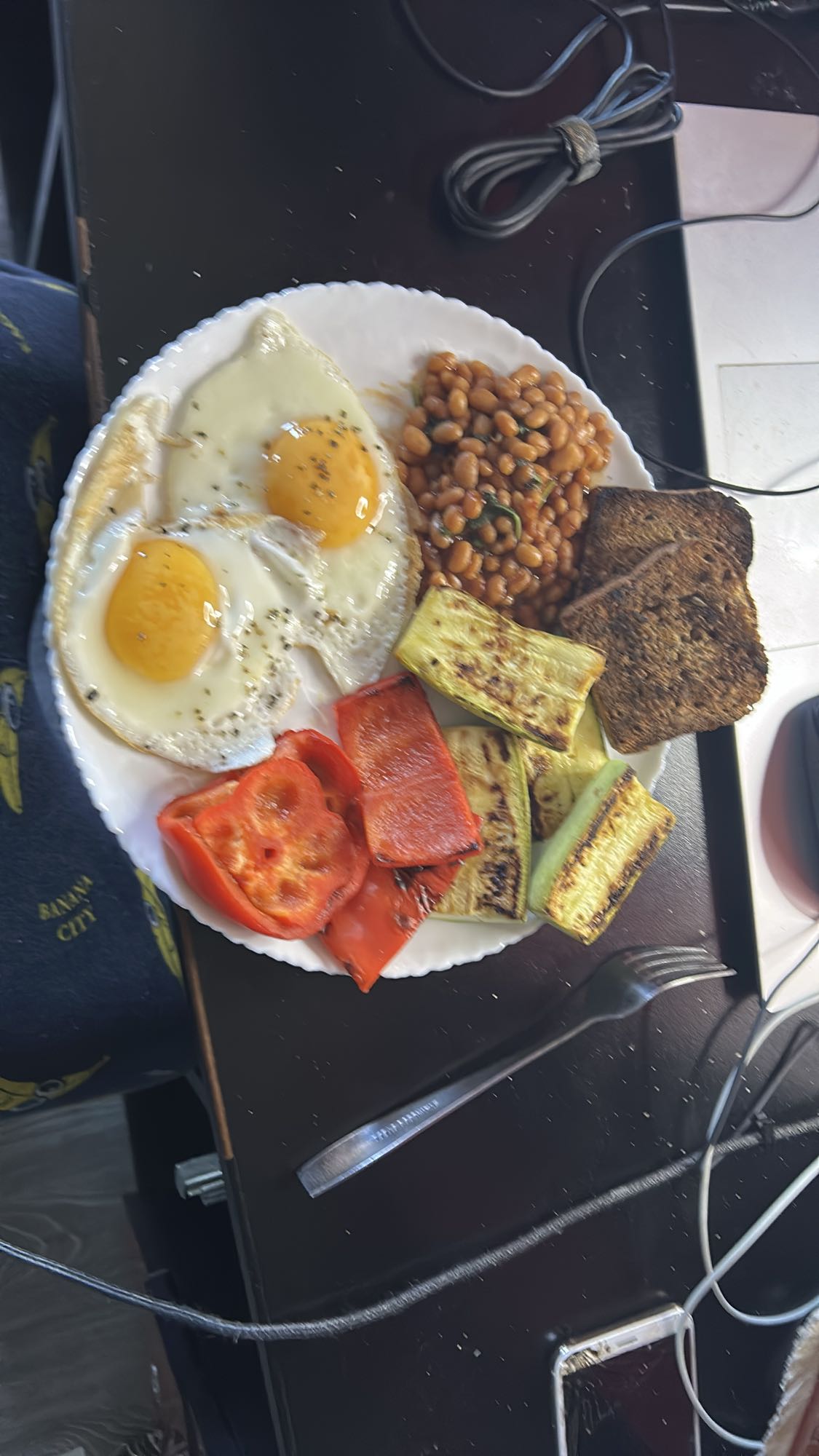 Egg Veggie Toast Plate