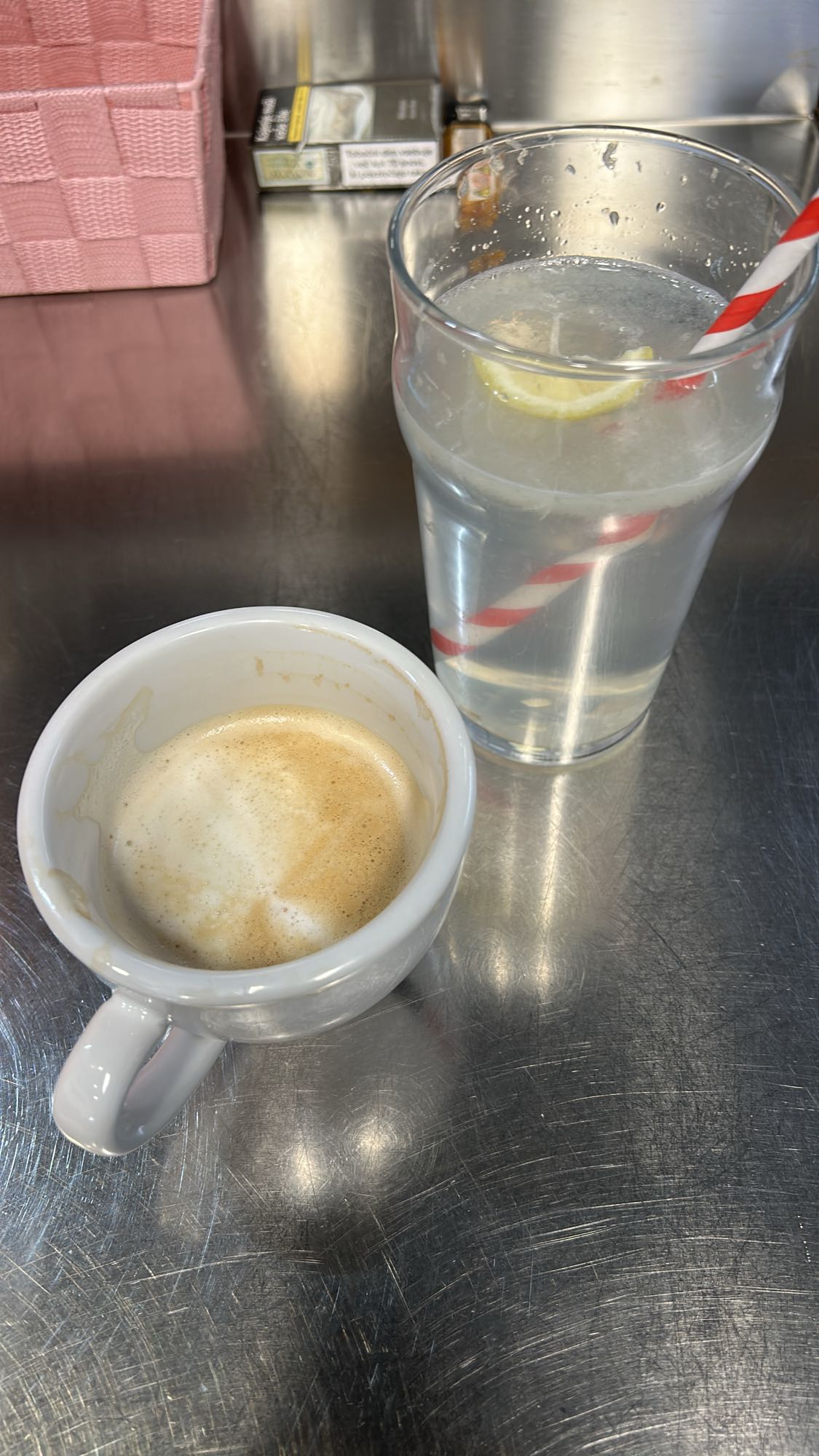 Coffee and Lemon Water