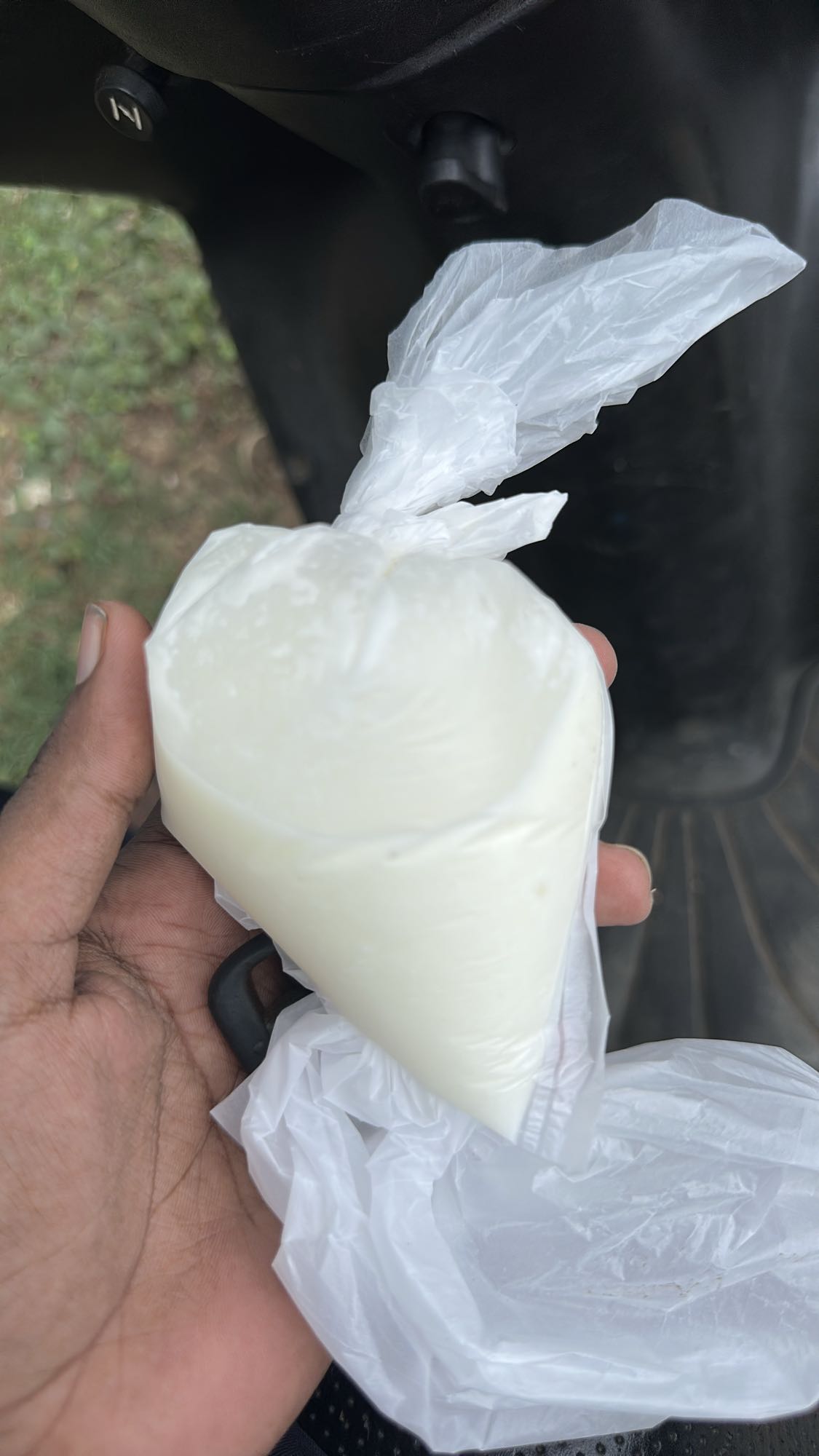 Milk in plastic pouch