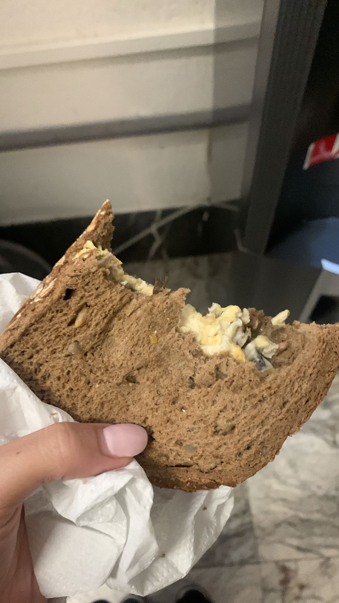 Sándwich integral con huevo