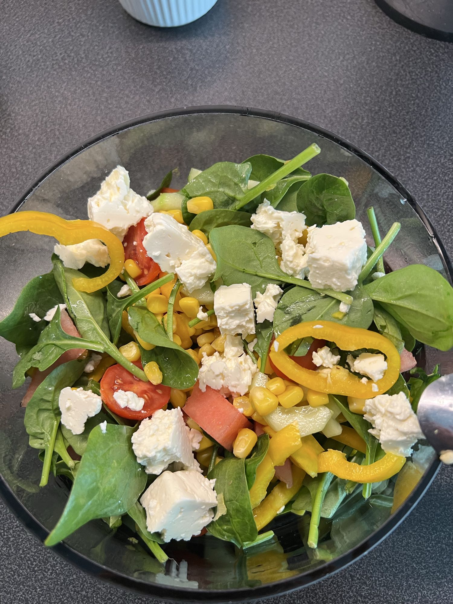Spenatsallad med feta