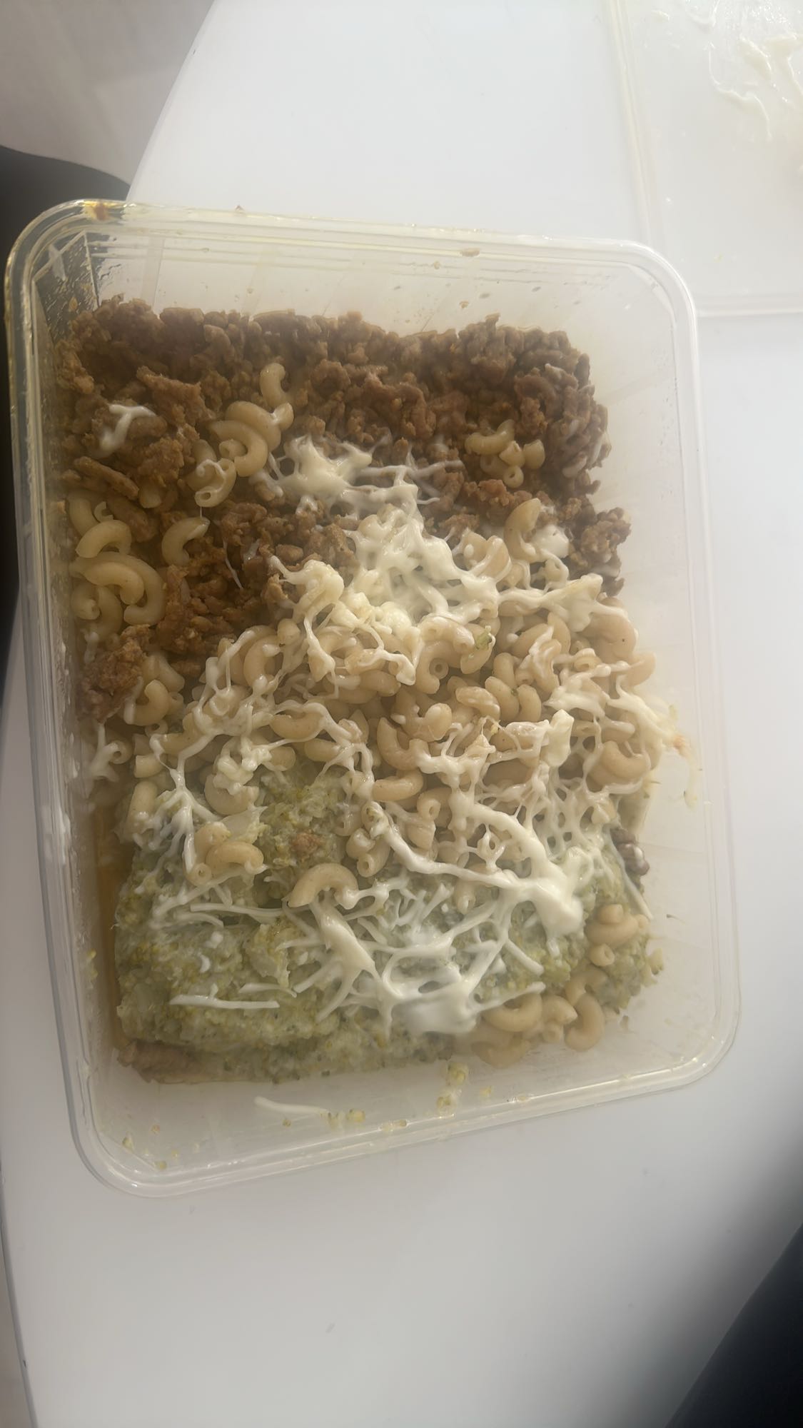 Pâtes, viande hachée, fromage