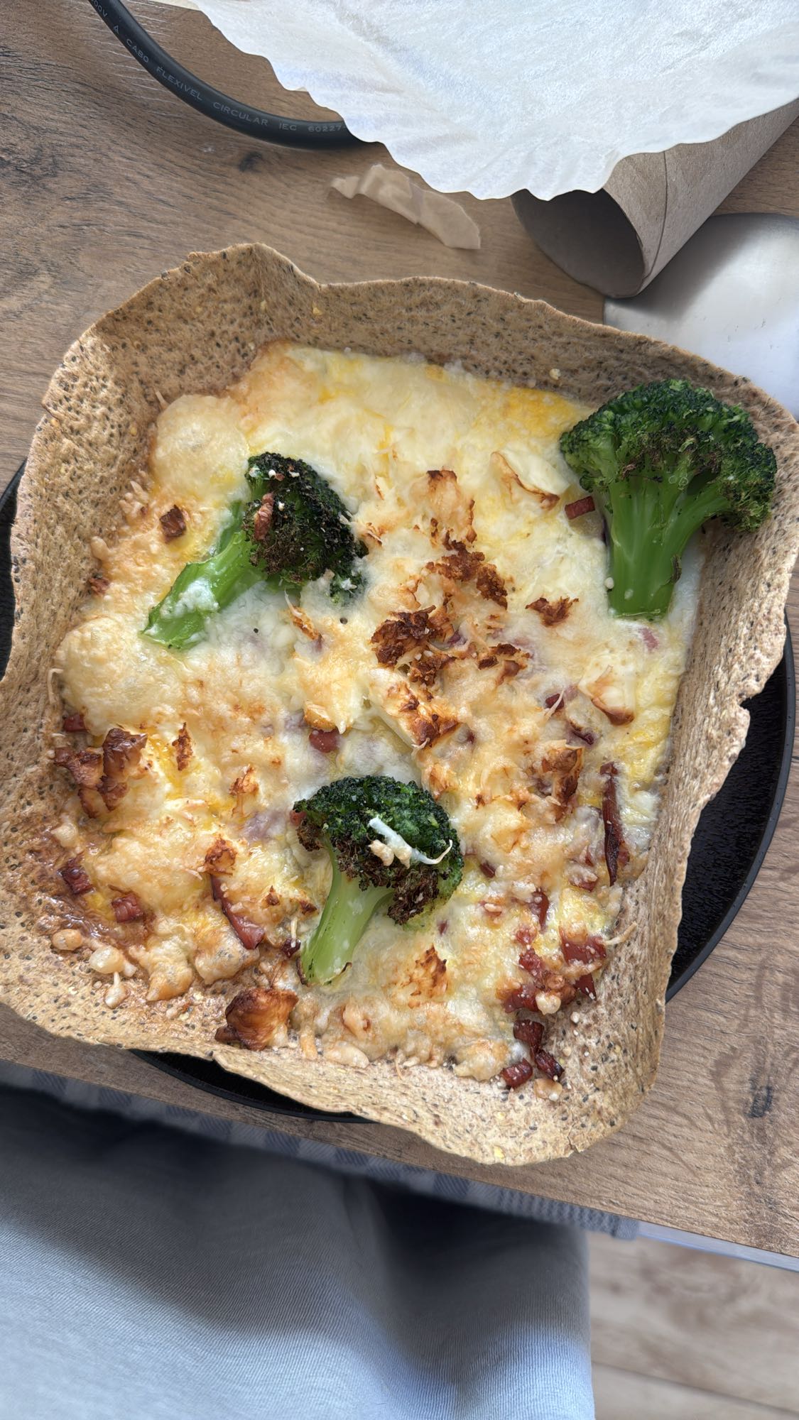 High Protein Wrap mit Ei und Brokkoli