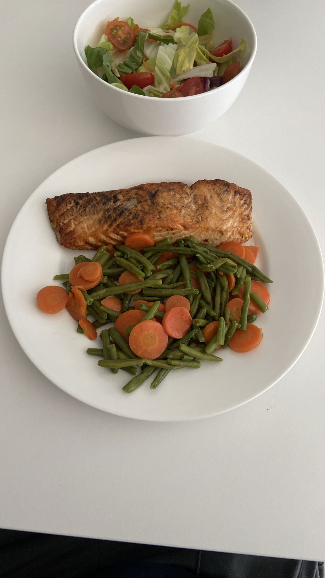 Salmon with Veggies & Salad