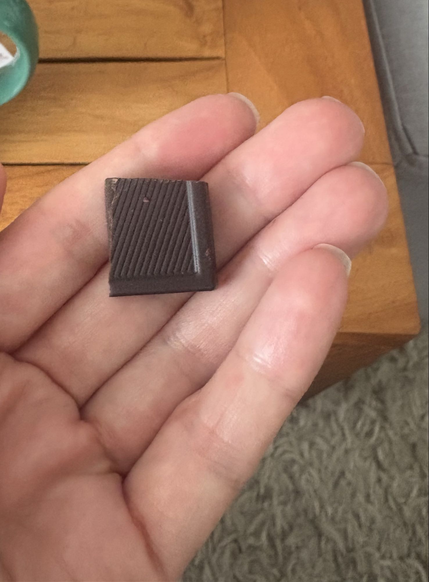 Dark chocolate square